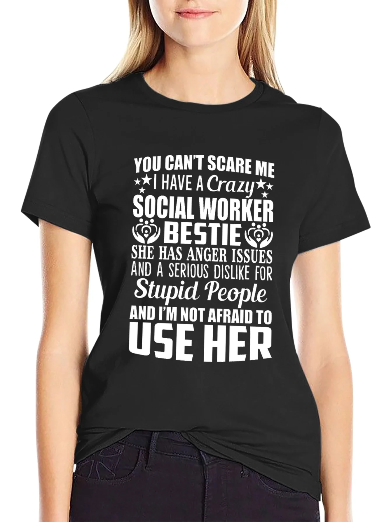 Camiseta con Dise?o Trabajador Social Loco Bestie