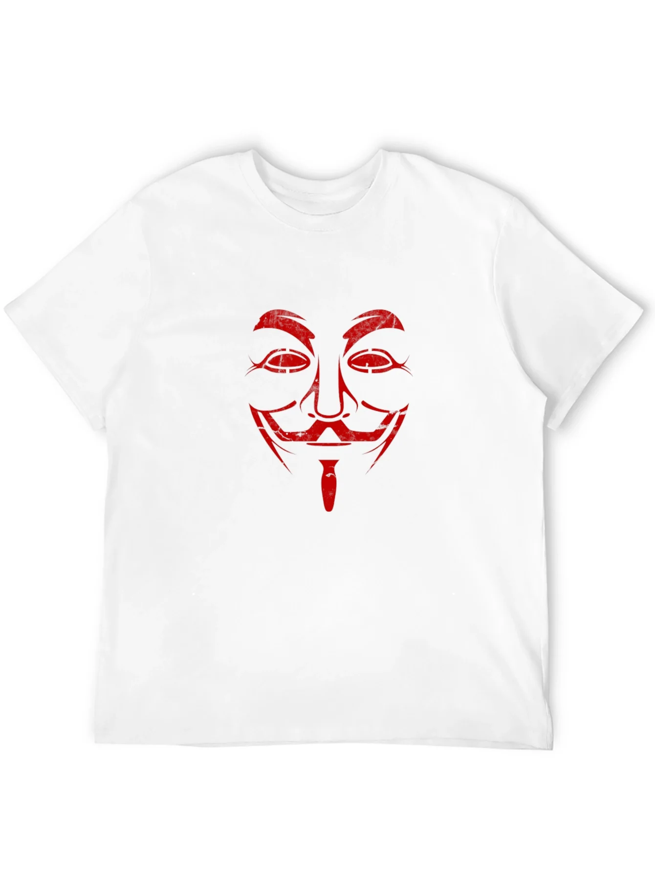Camiseta Negra con M¨¢scara Roja V de Vendetta