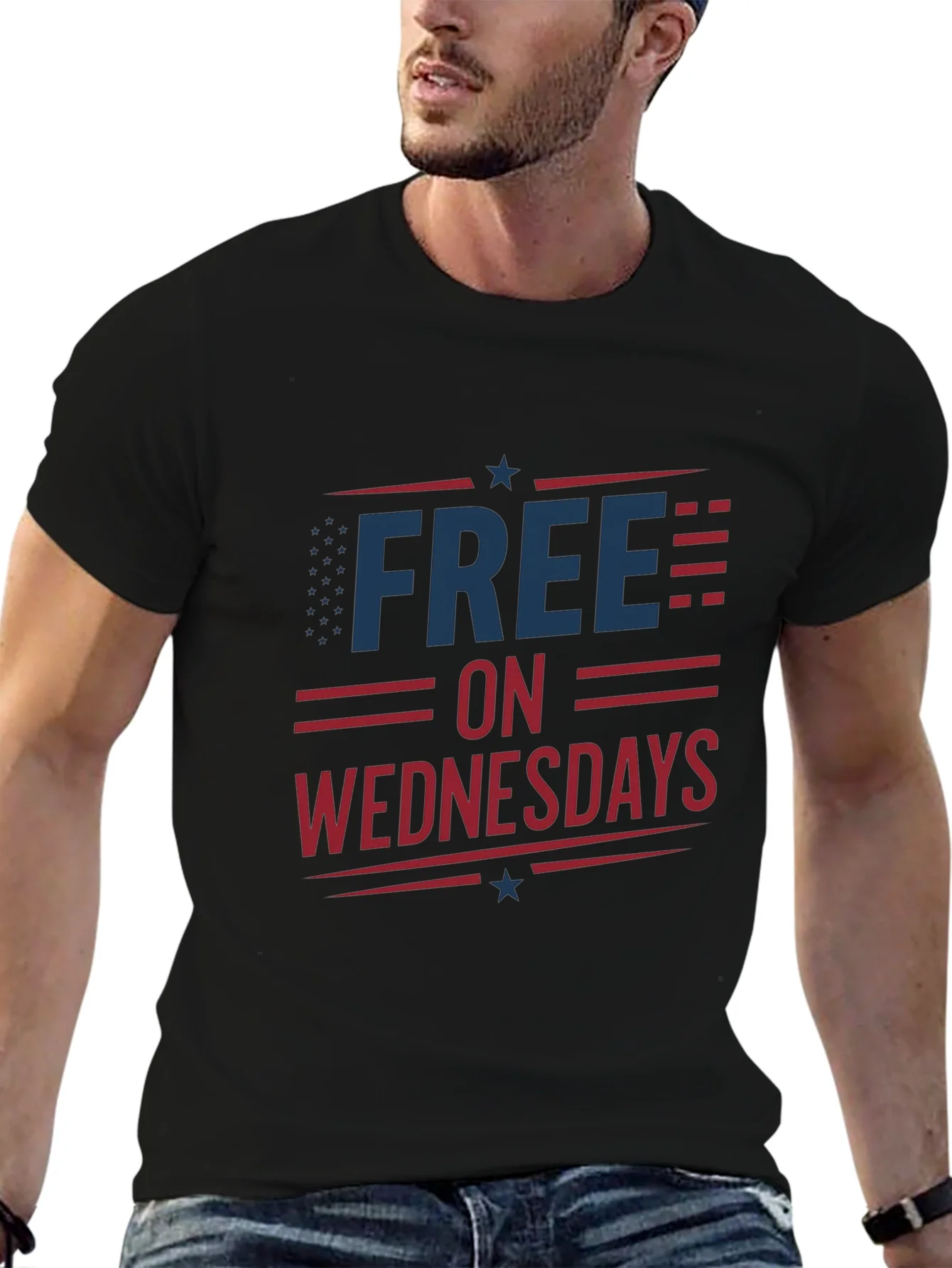 Camiseta Negra Free on Wednesdays