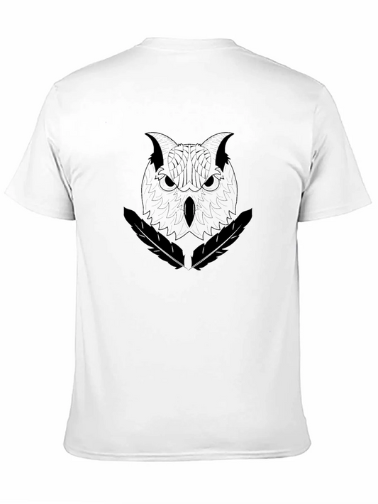 Rebbecca Mens Black Owl Graphic T-Shirt