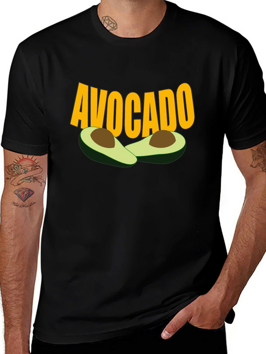 Rebbecca Avocado Graphic Tee - Black Cotton T-Shirt