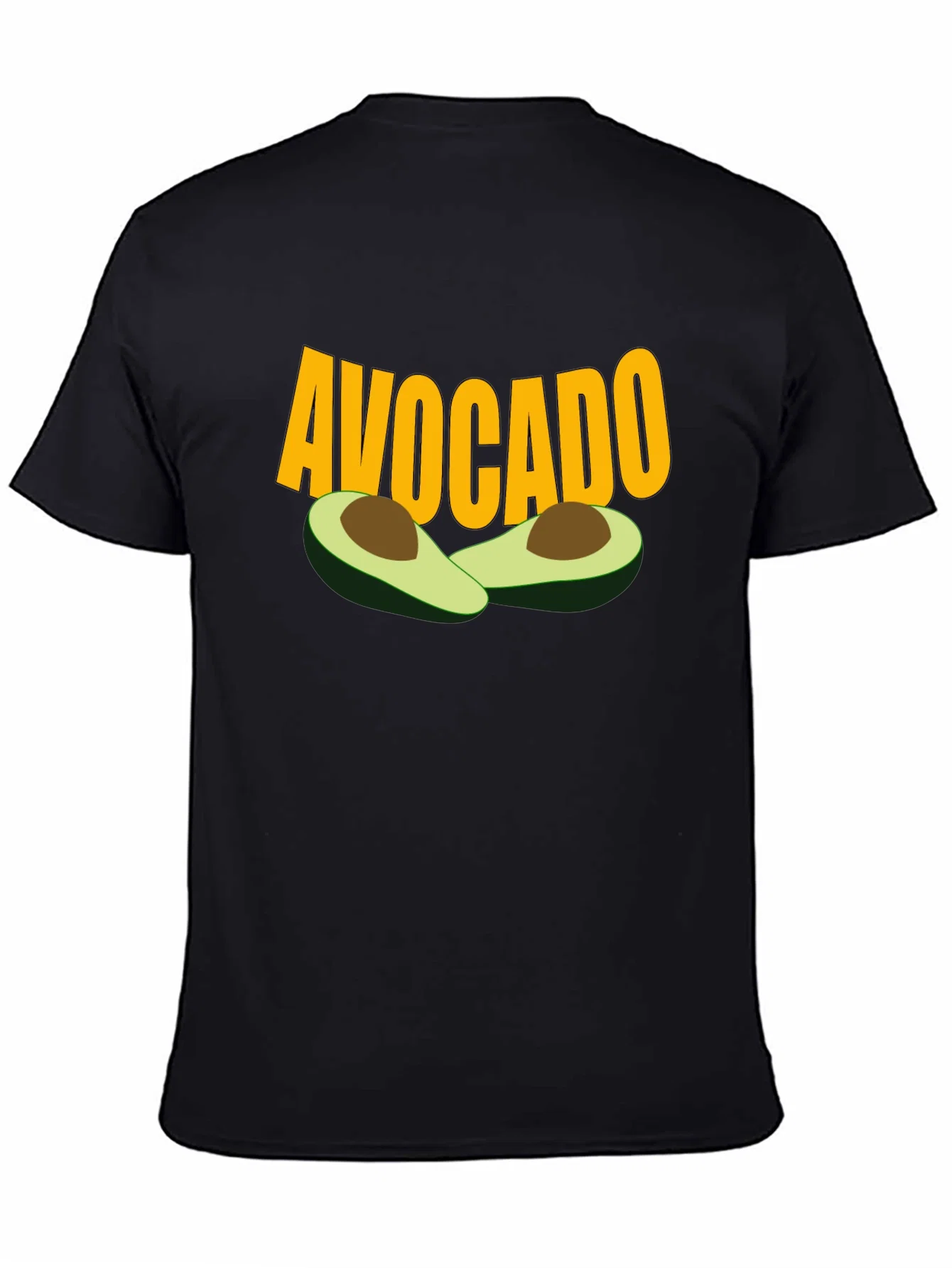 Rebbecca Avocado Graphic Tee - Black Cotton T-Shirt