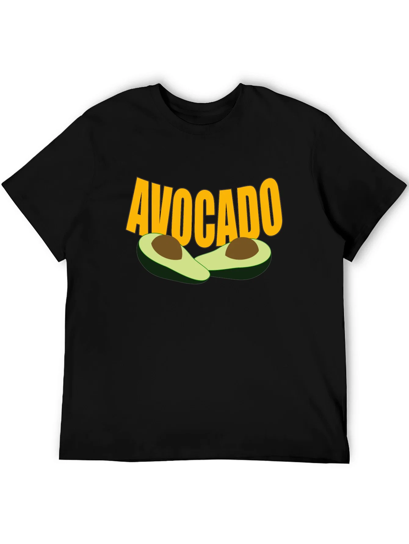 Rebbecca Avocado Graphic Tee - Black Cotton T-Shirt