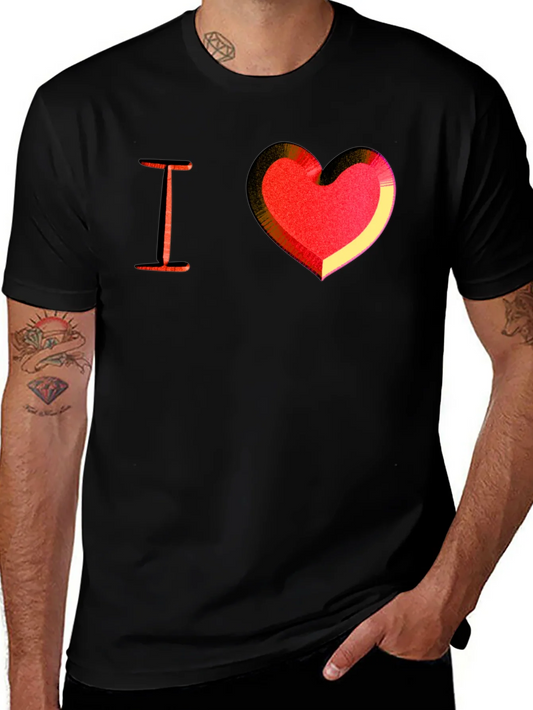 Rebbecca I Heart Love Graphic Tee - Mens Black T-Shirt