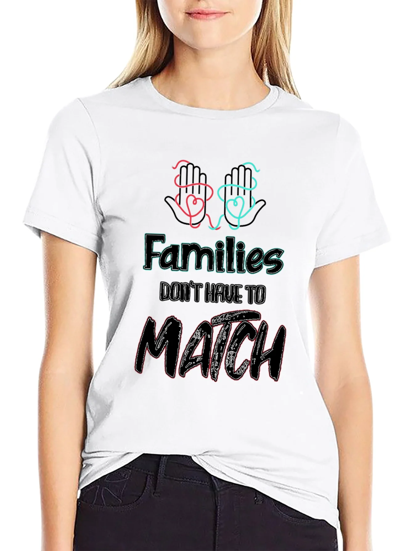 Camiseta Negra: Las Familias No Tienen Que Combinar