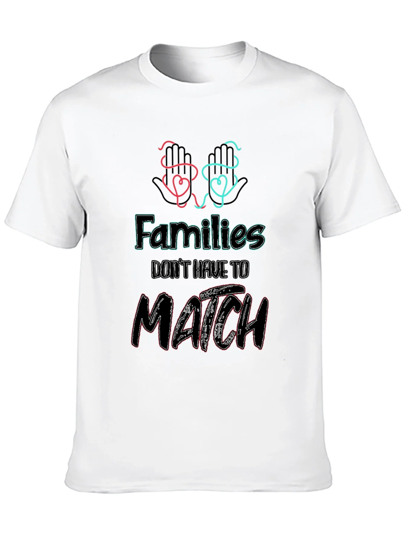 Camiseta Negra: Las Familias No Tienen Que Combinar