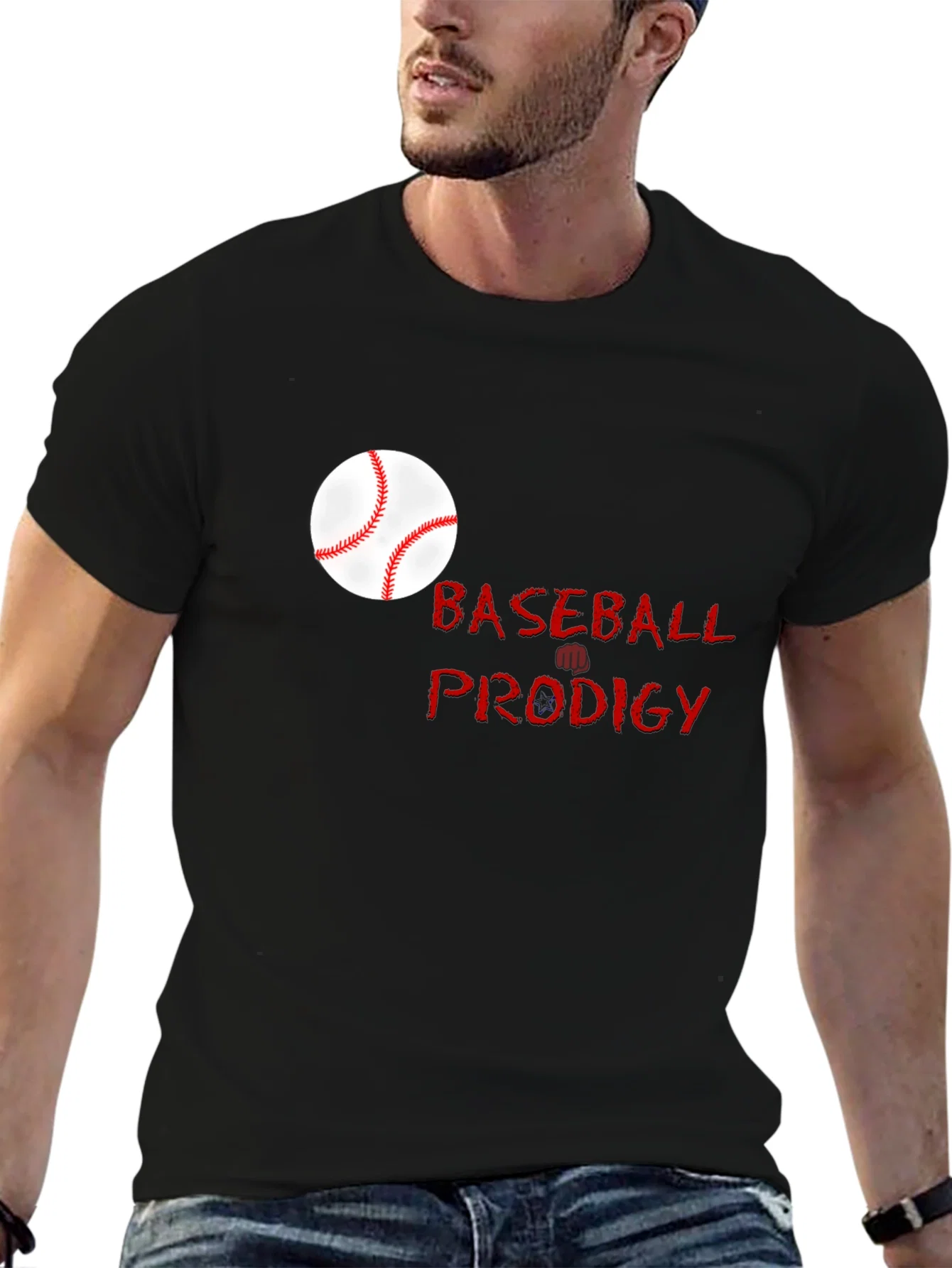 Rebbecca Baseball Prodigy Black Graphic T-Shirt