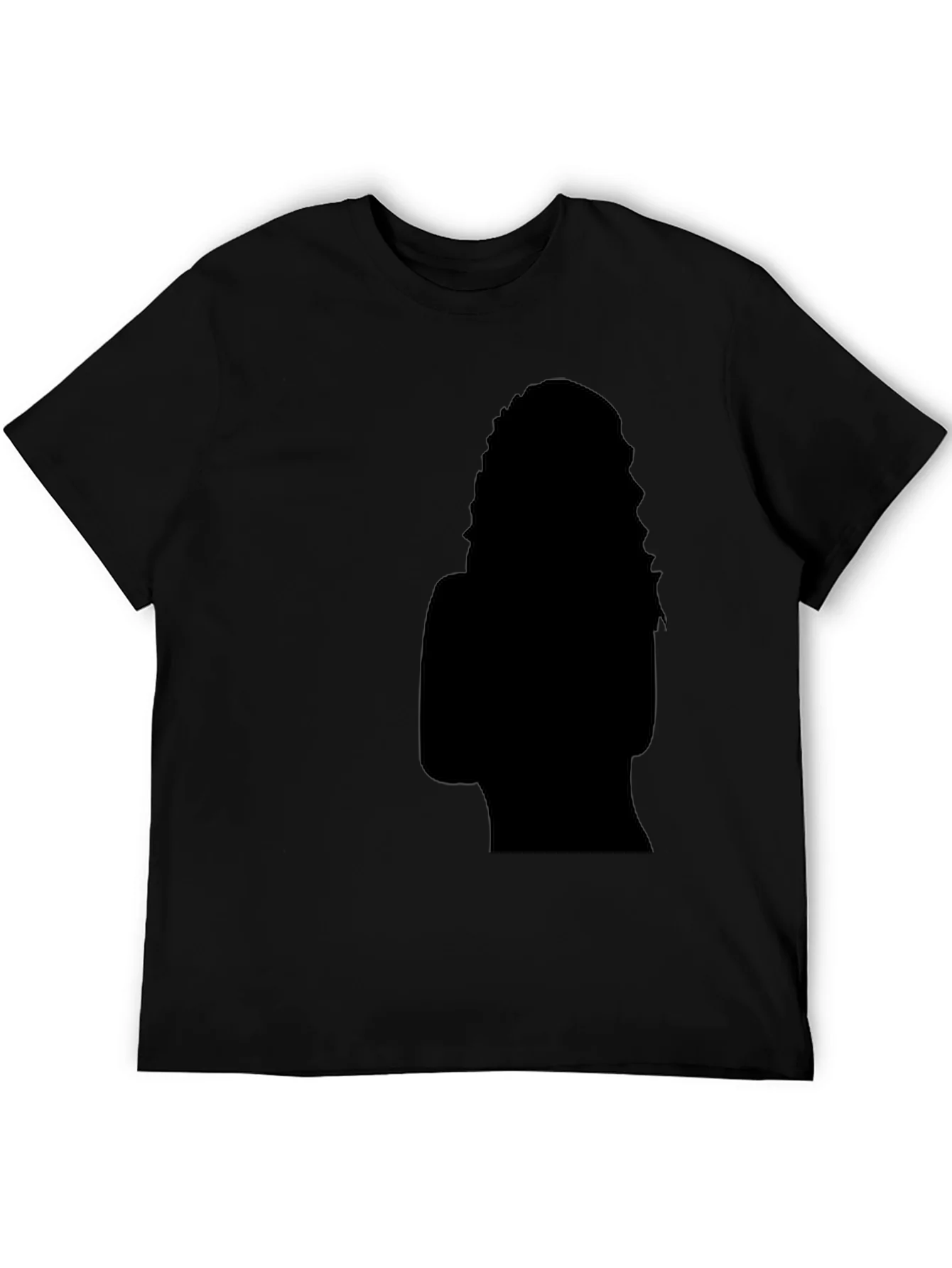 Camiseta Negra con Silueta Misteriosa
