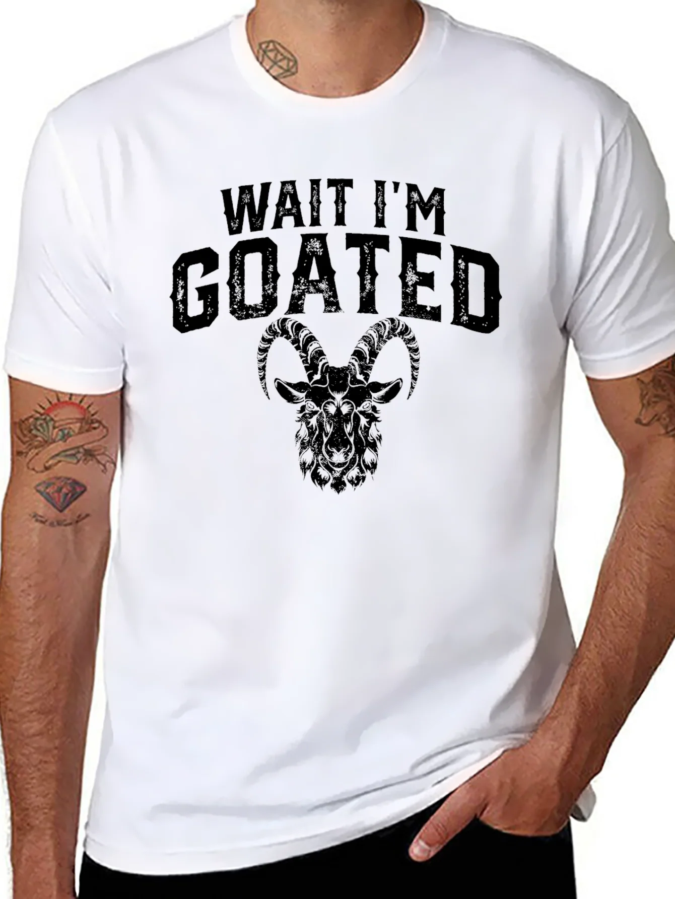 Rebbecca Wait Im Goated Black Graphic Tee