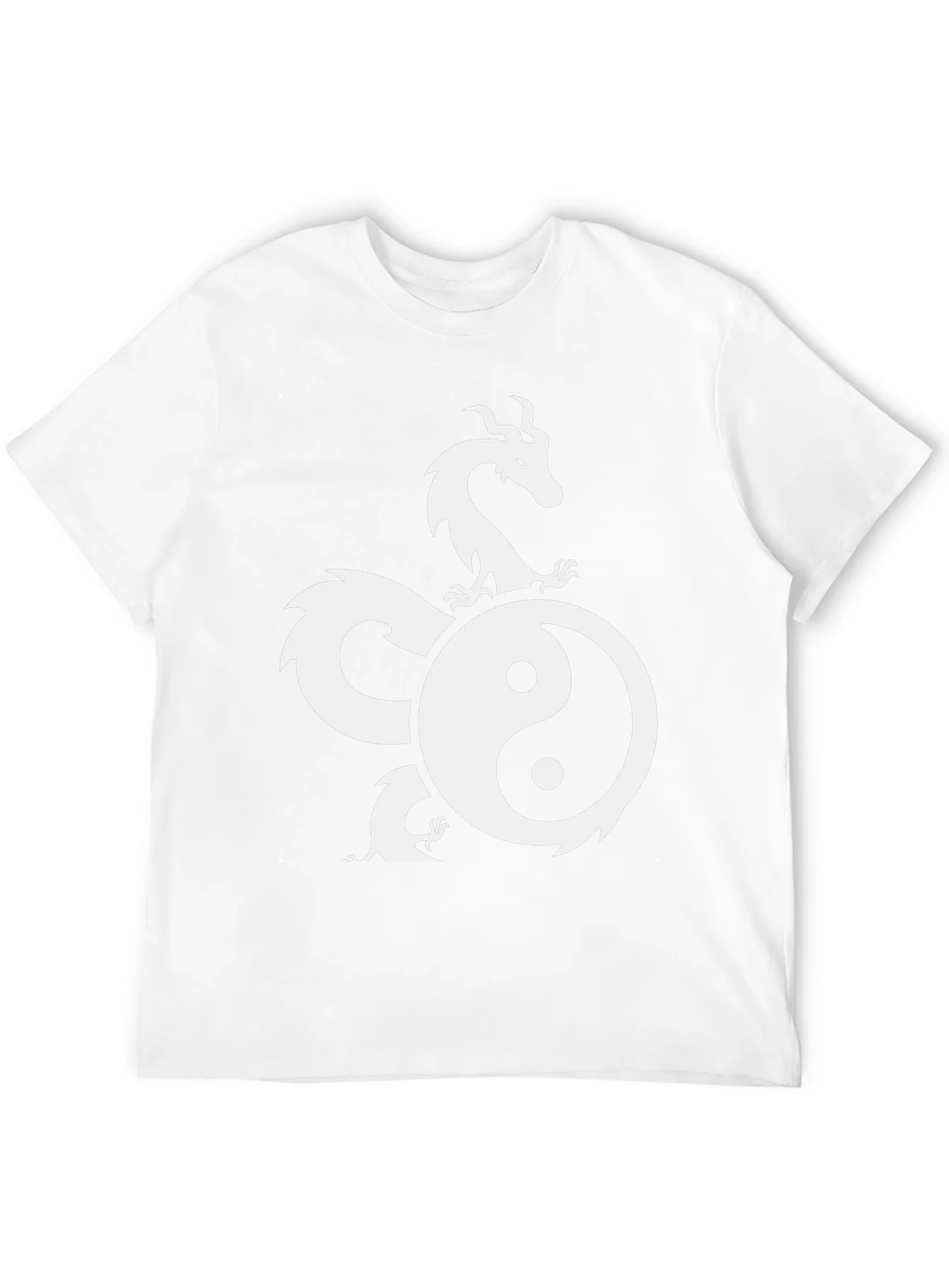 Rebbecca Yin Yang Dragon Graphic Black T-Shirt