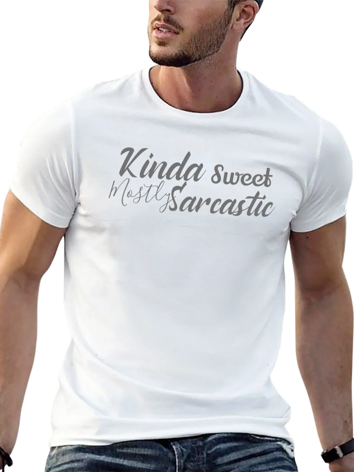 Camiseta Negra: Kinda Sweet Mostly Sarcastic