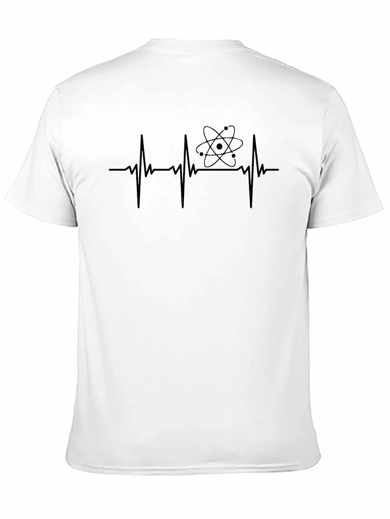 Camiseta Negra con Dise?o de Latido At¨®mico