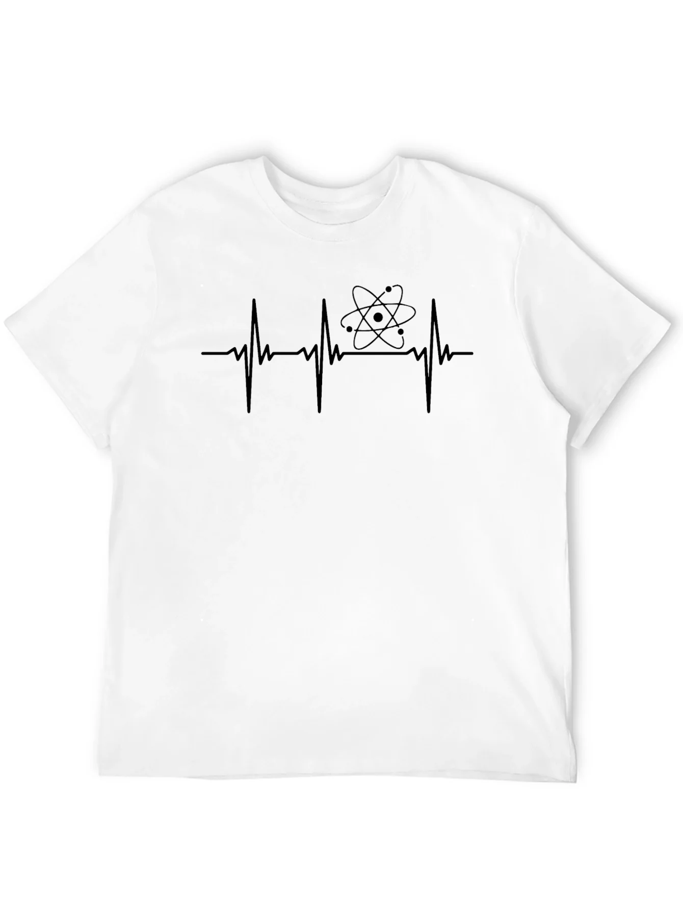 Camiseta Negra con Dise?o de Latido At¨®mico