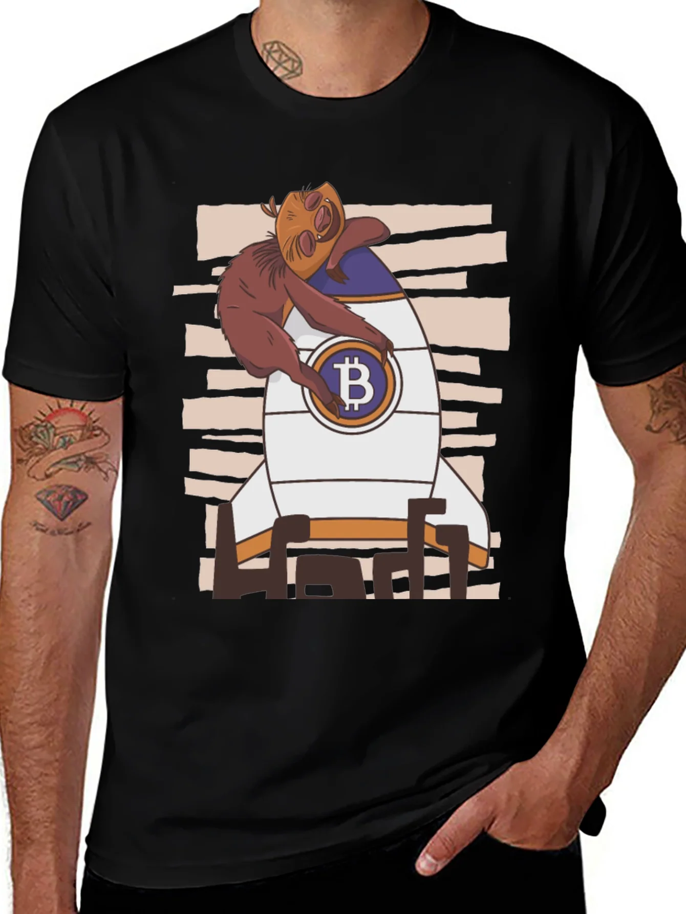 Rebbecca Bitcoin Sloth Rocket T-Shirt