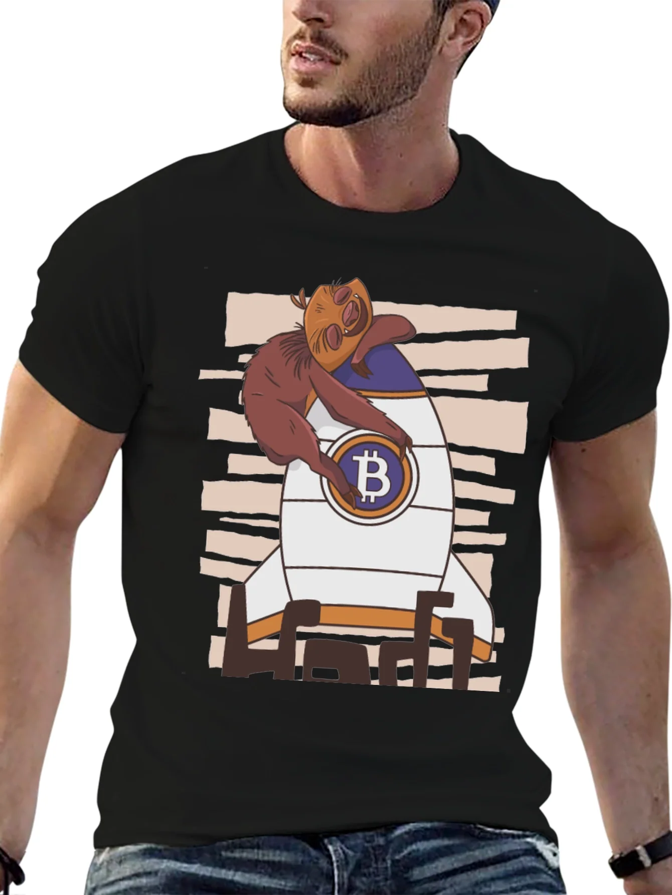 Rebbecca Bitcoin Sloth Rocket T-Shirt