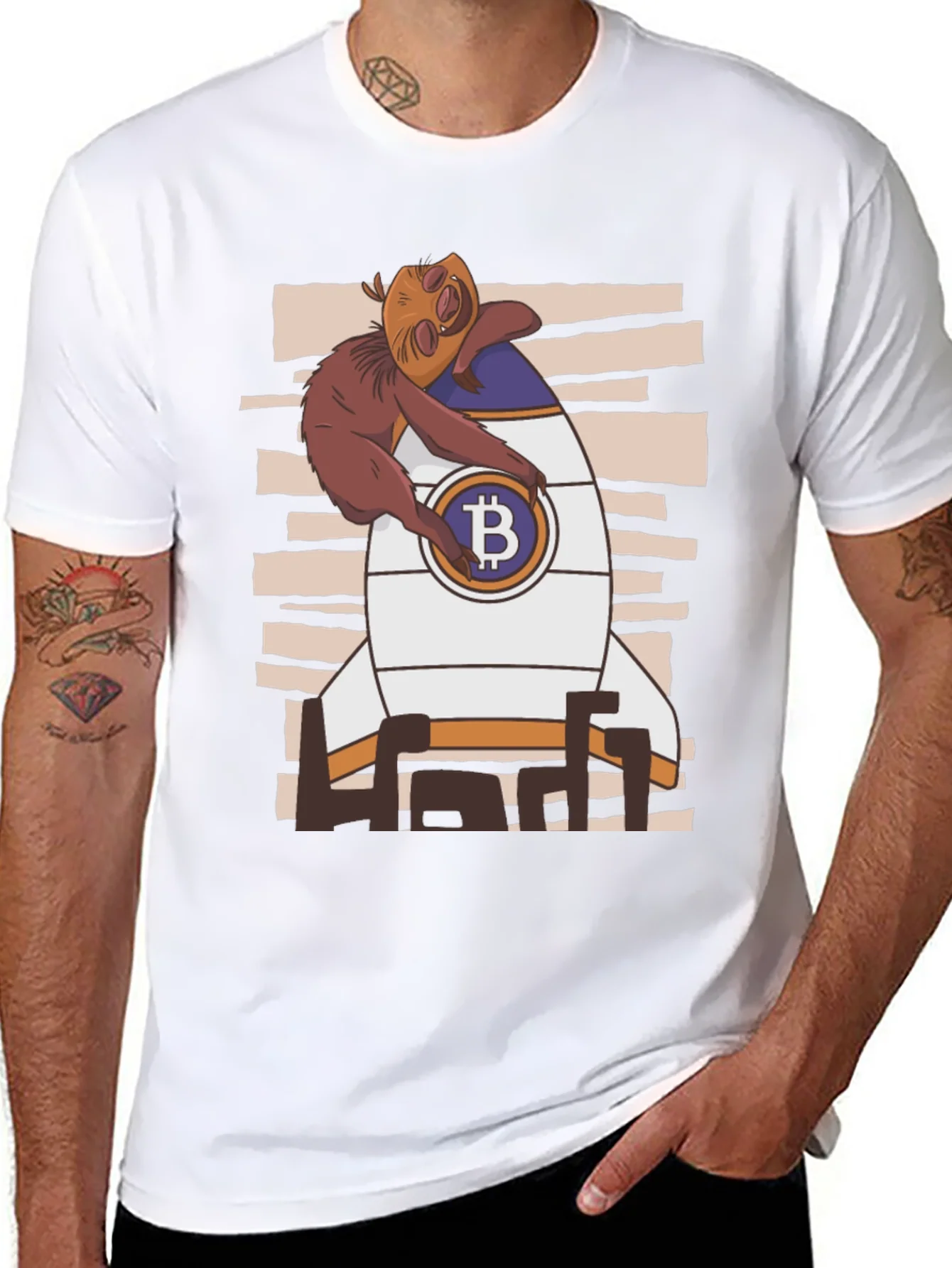 Rebbecca Bitcoin Sloth Rocket T-Shirt