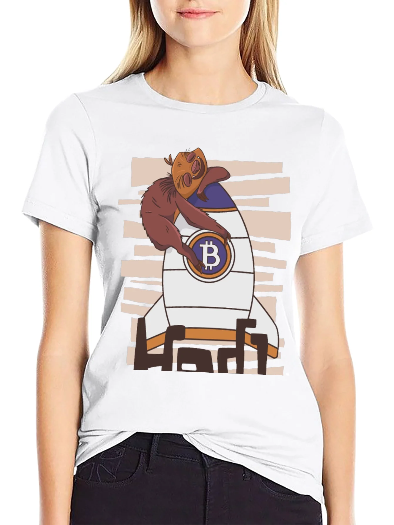 Rebbecca Bitcoin Sloth Rocket T-Shirt
