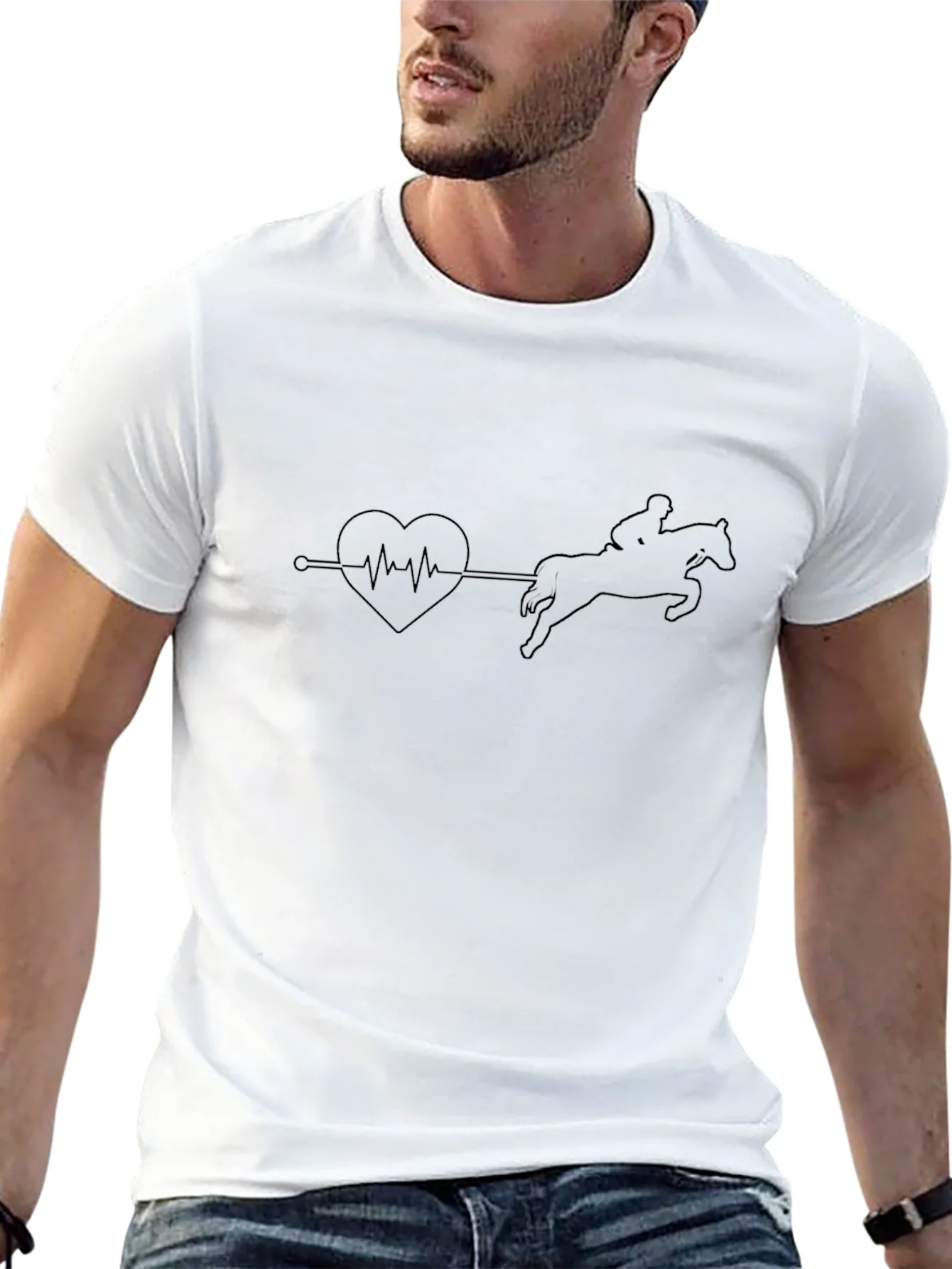 Rebbecca Equestrian Heartbeat T-Shirt - Black