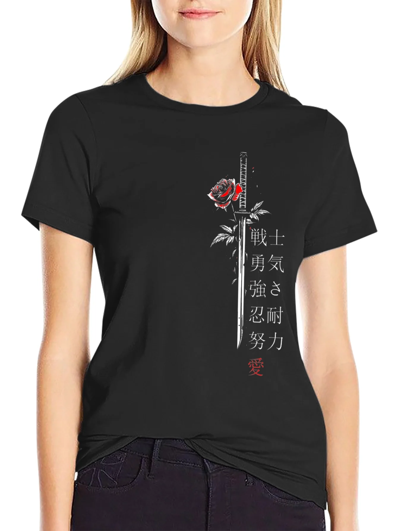Rebbecca Samurai Sword & Rose Graphic Tee
