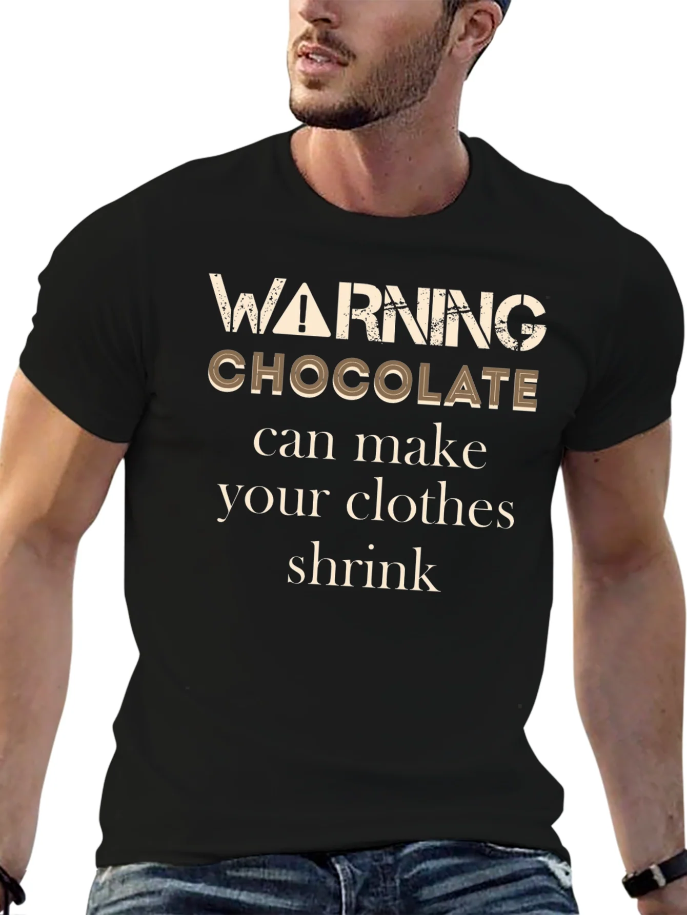 Camiseta Negra Chocolate Shrink