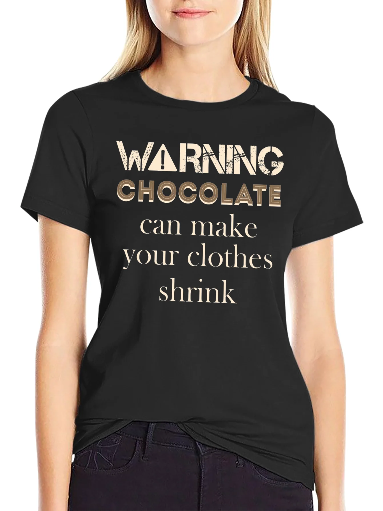 Camiseta Negra Chocolate Shrink