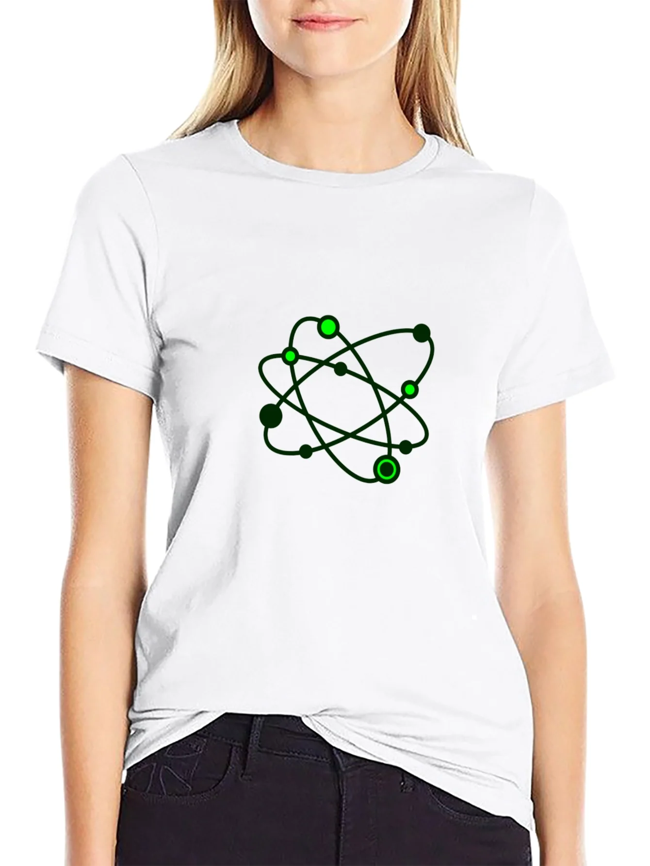 Rebbecca Atom Graphic Tee - Black Casual T-Shirt