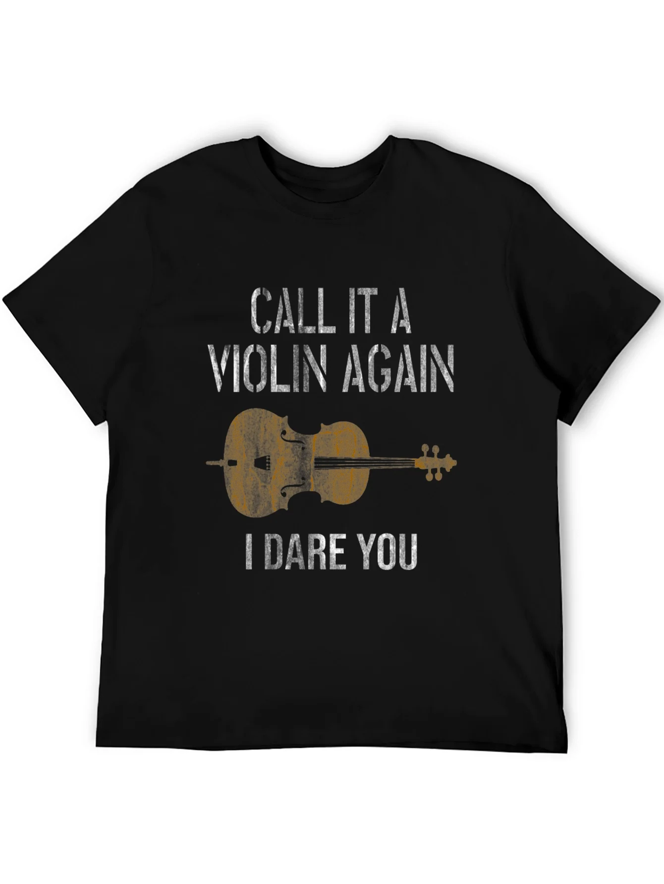 Camiseta Negra con Dise?o de Violonchelo I Dare You