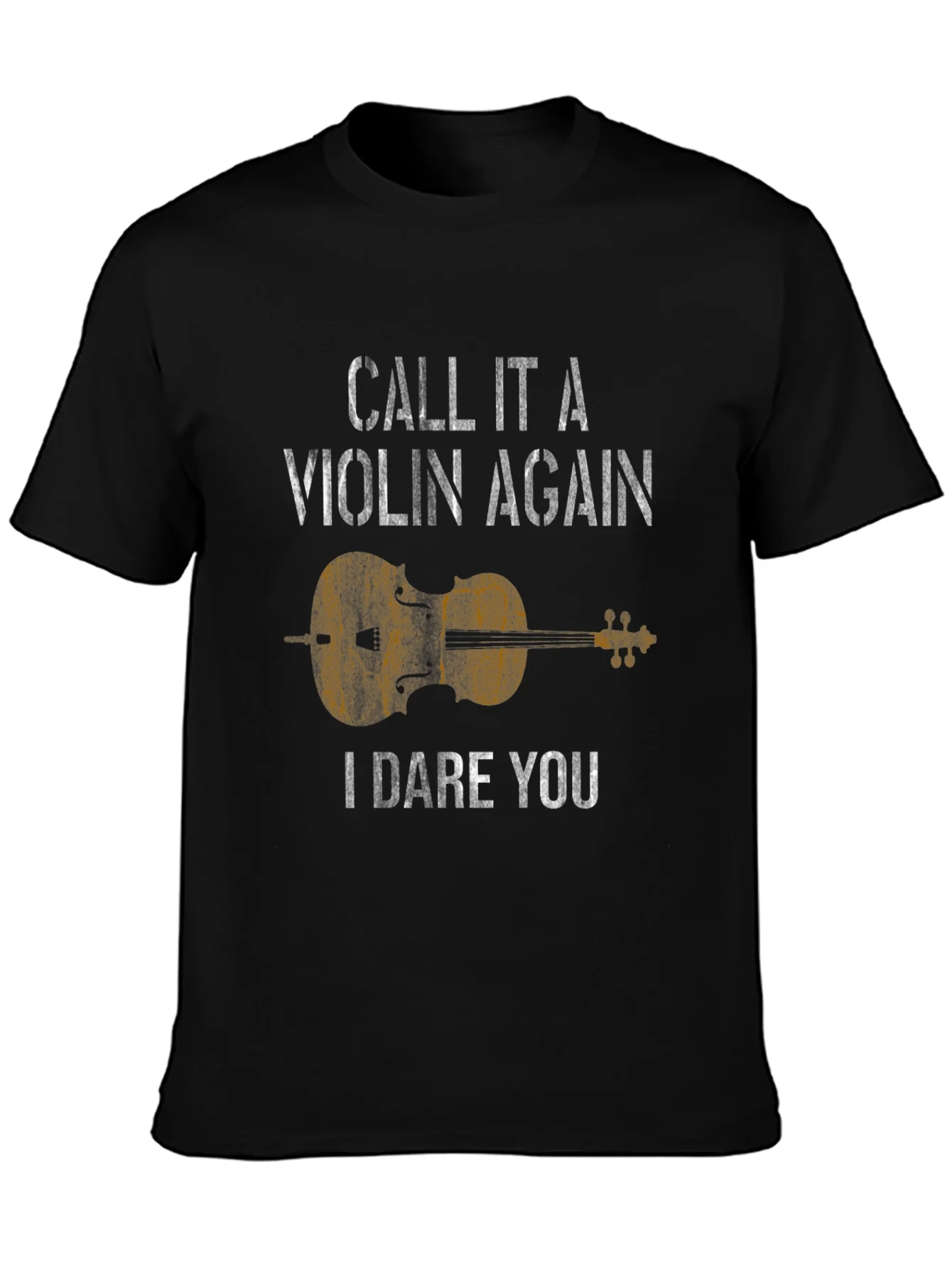 Camiseta Negra con Dise?o de Violonchelo I Dare You