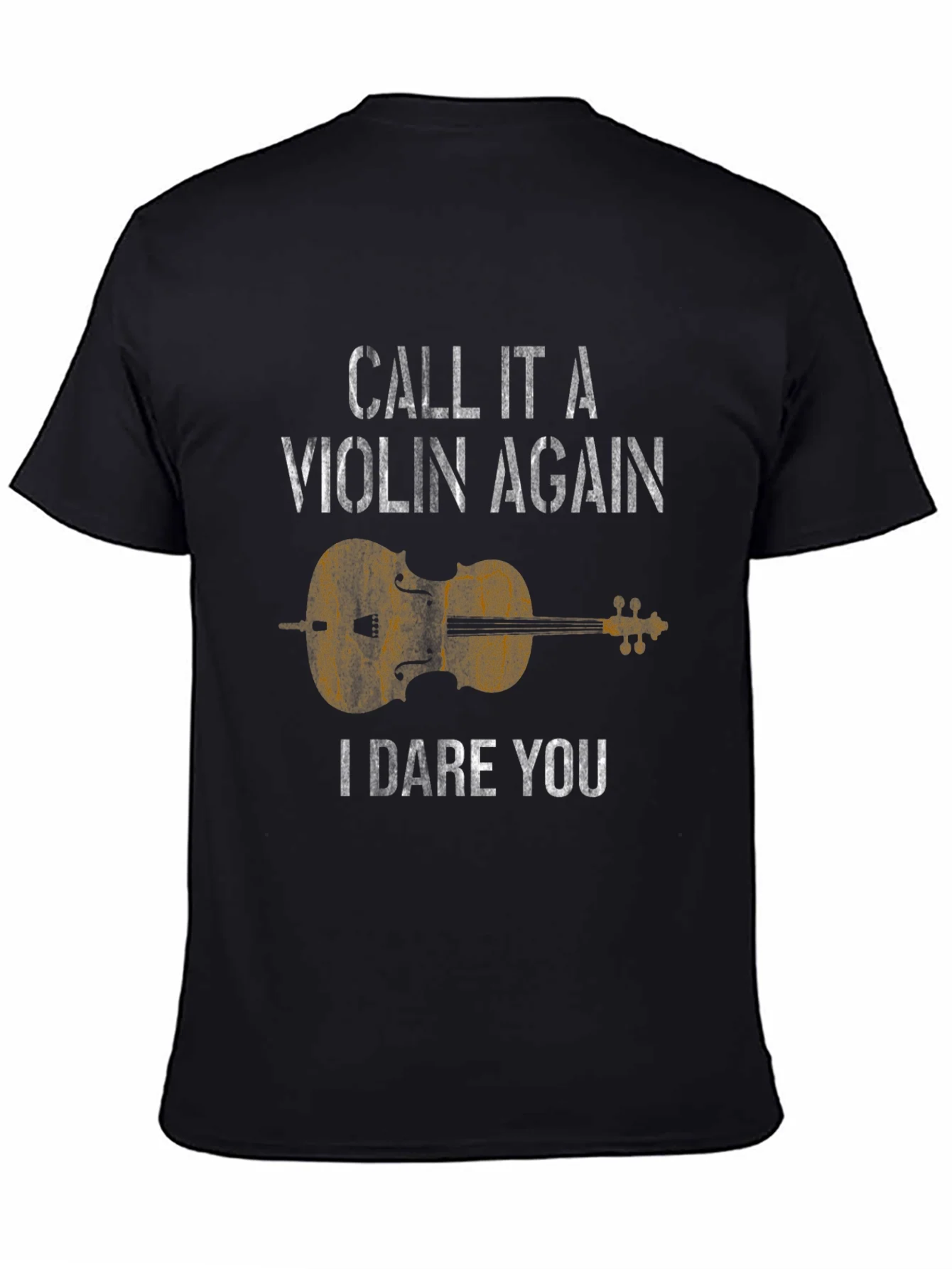 Camiseta Negra con Dise?o de Violonchelo I Dare You