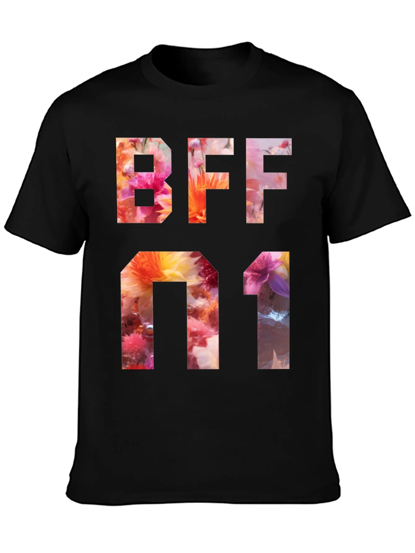 Camiseta BFF #1 Floral - Dise?o Exclusivo