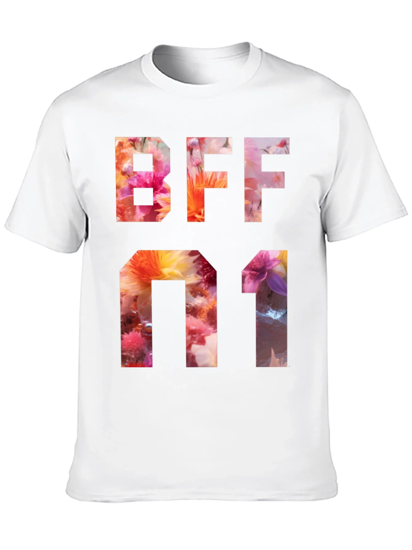 Camiseta BFF #1 Floral - Dise?o Exclusivo