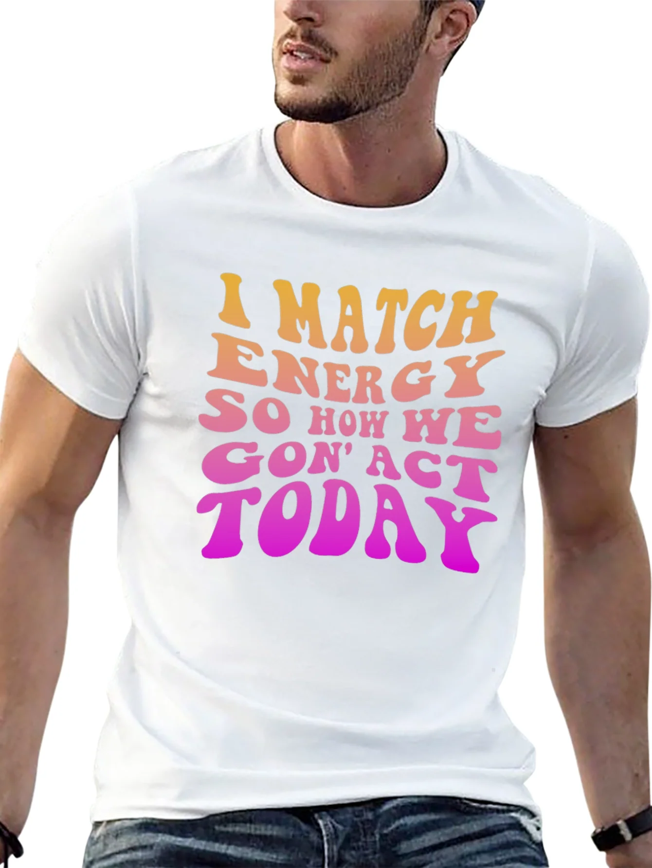 Camiseta Negra con Dise?o I Match Energy