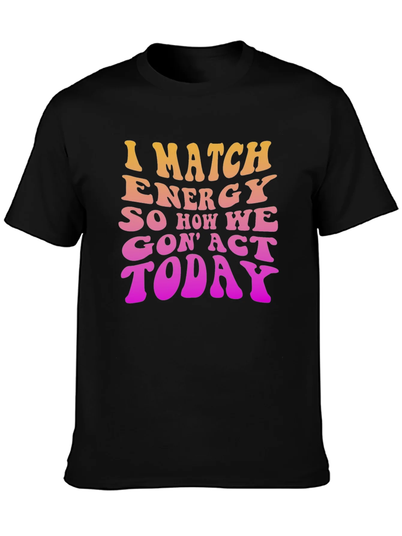 Camiseta Negra con Dise?o I Match Energy