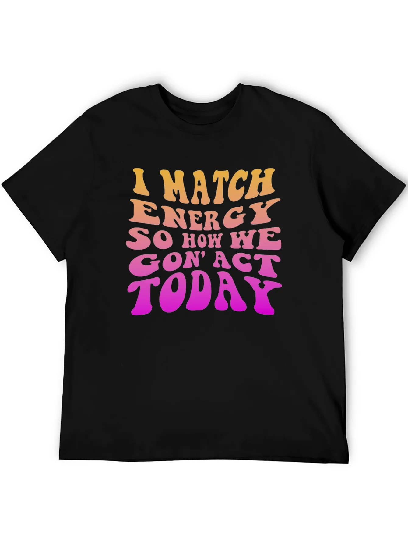 Camiseta Negra con Dise?o I Match Energy