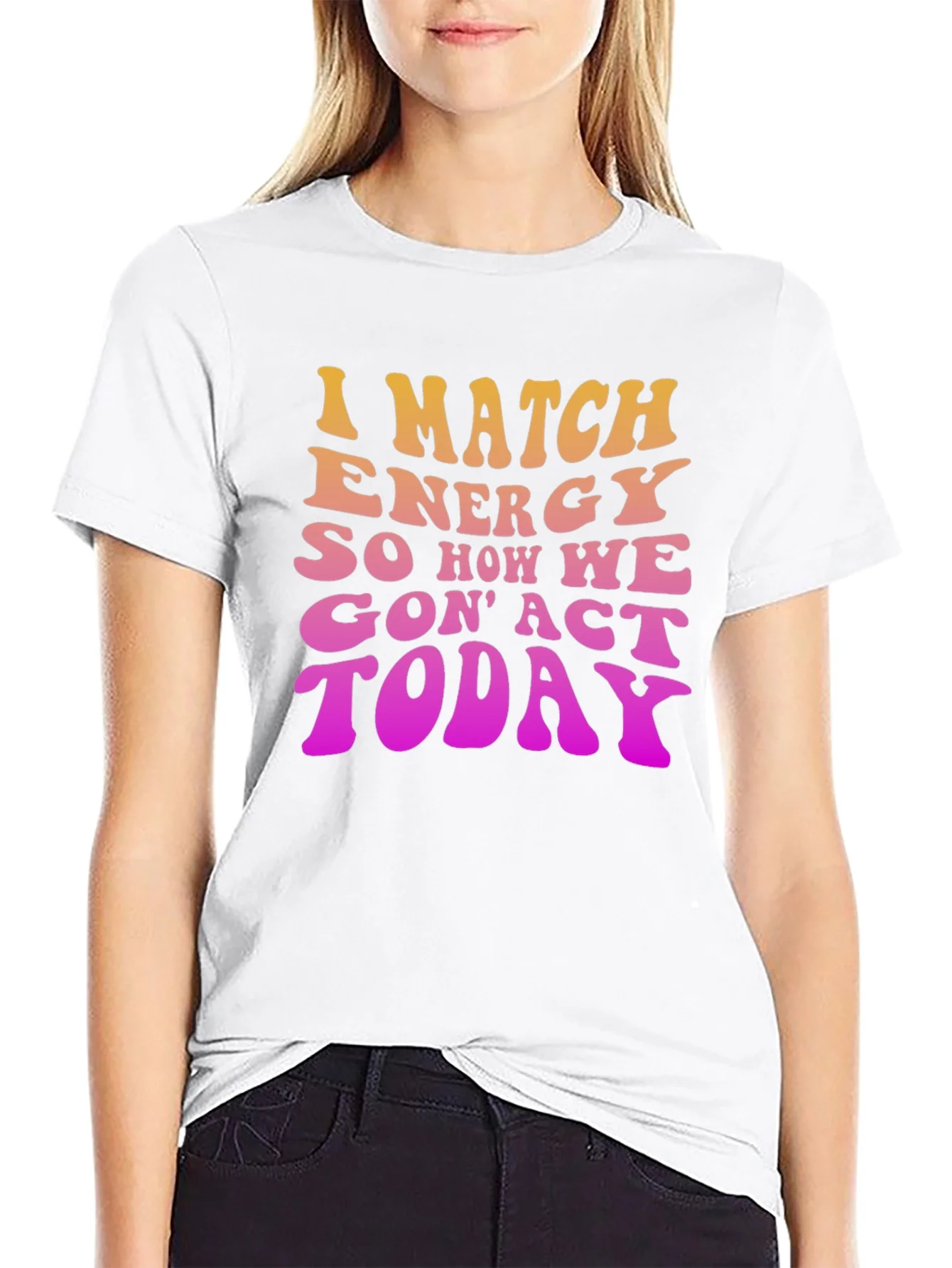 Camiseta Negra con Dise?o I Match Energy