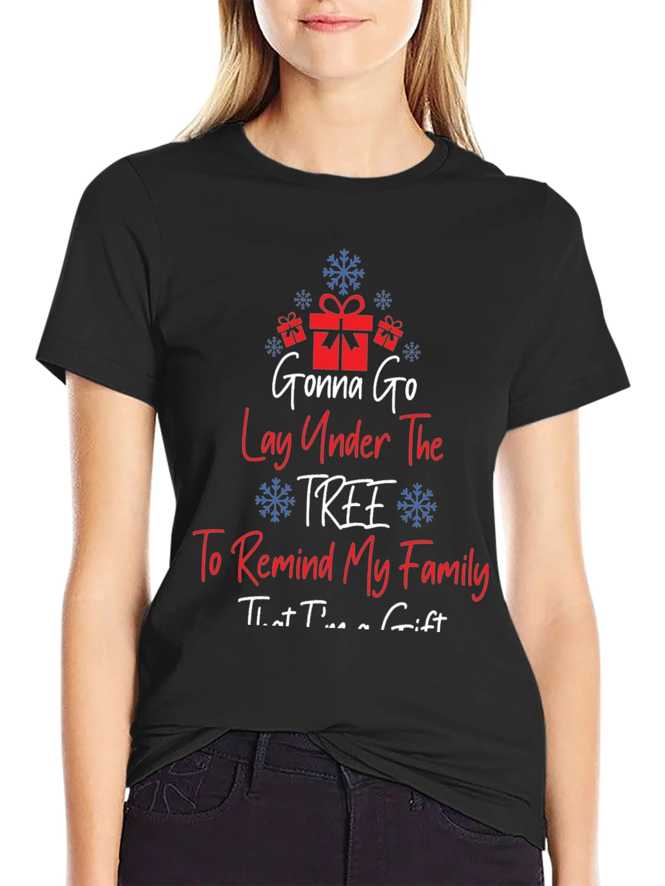 Camiseta Navide?a Gonna Go Lay Under The Tree