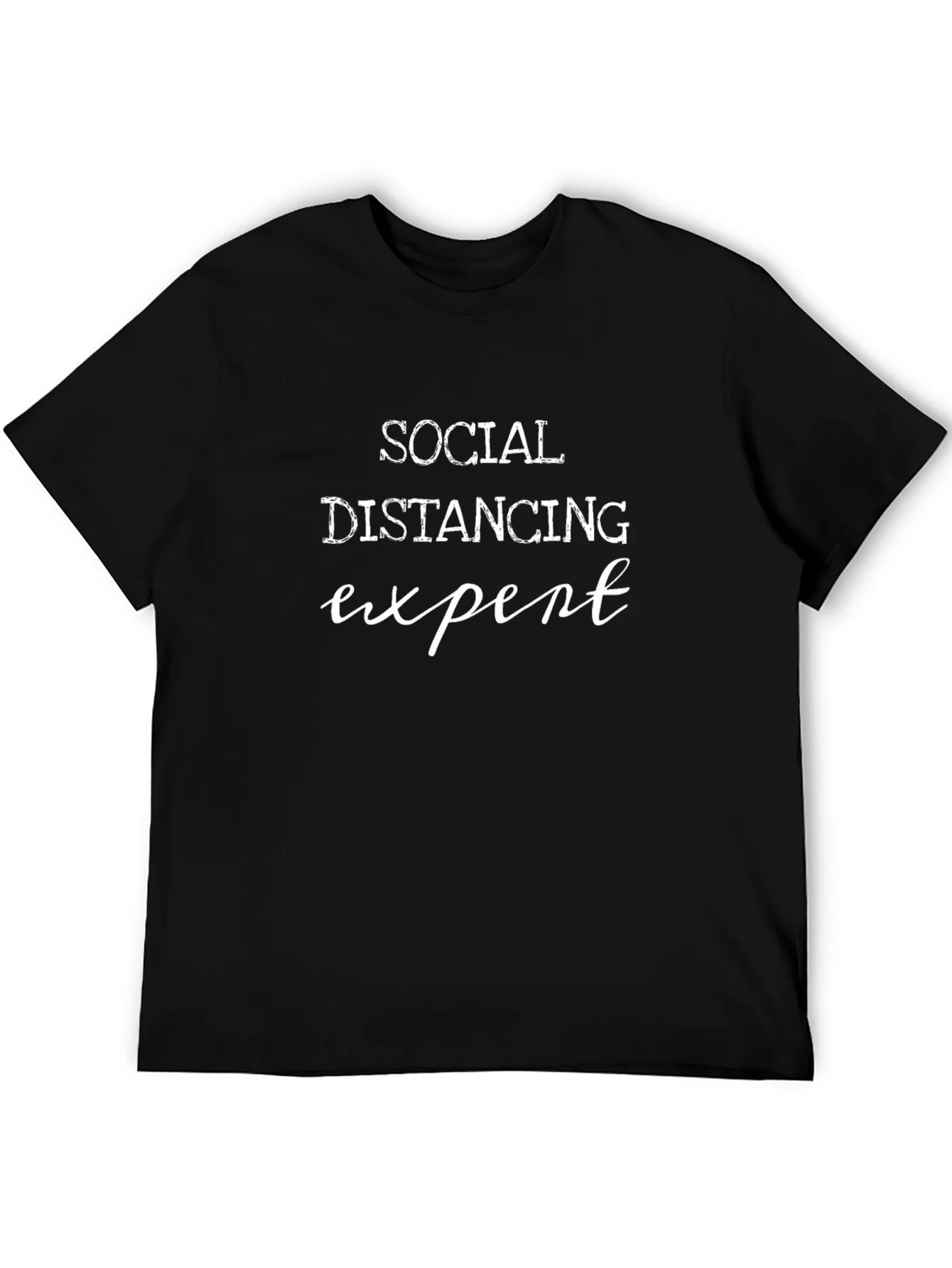 Camiseta Negra Experto en Distanciamiento Social