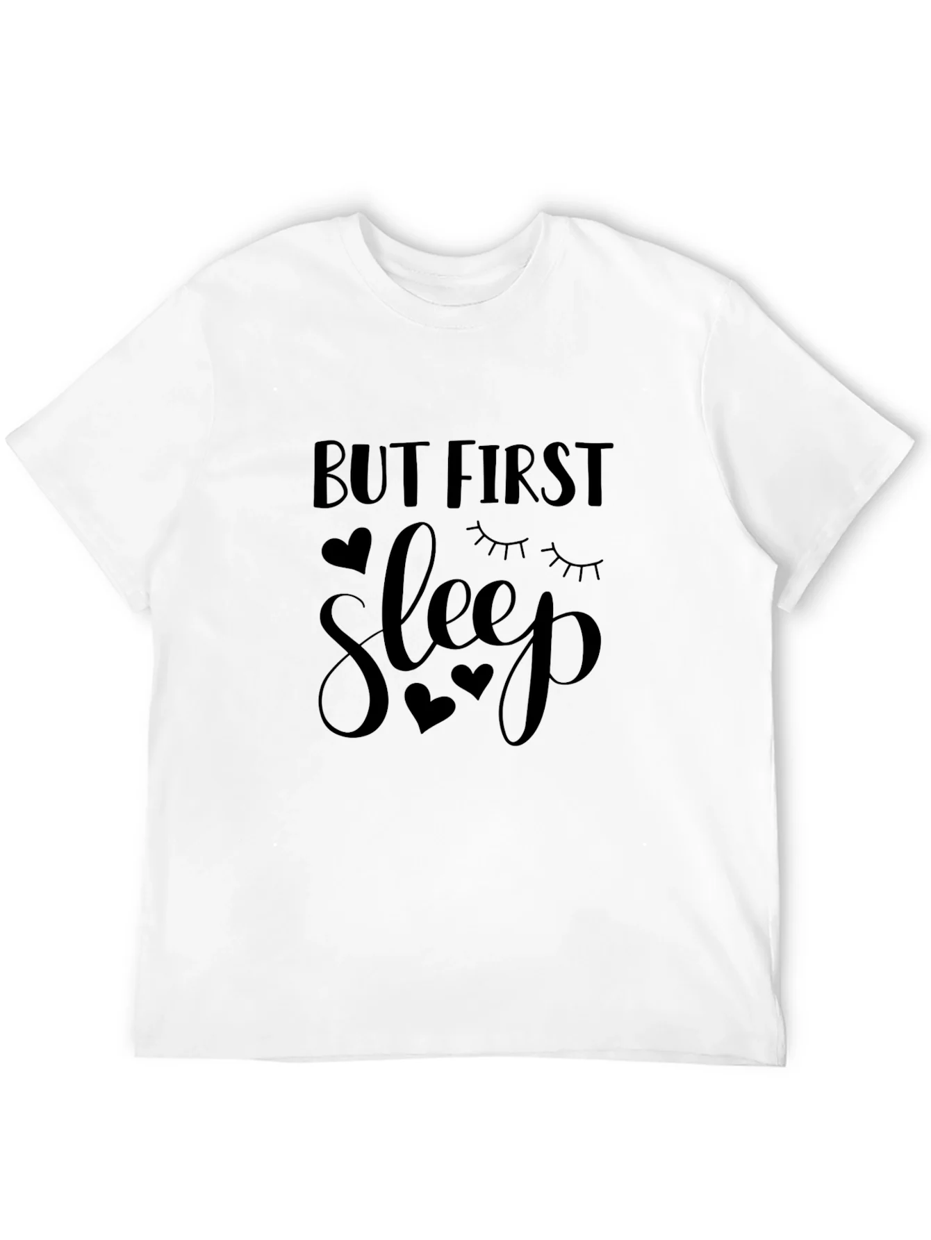 Rebbecca But First Sleep Black Graphic Tee