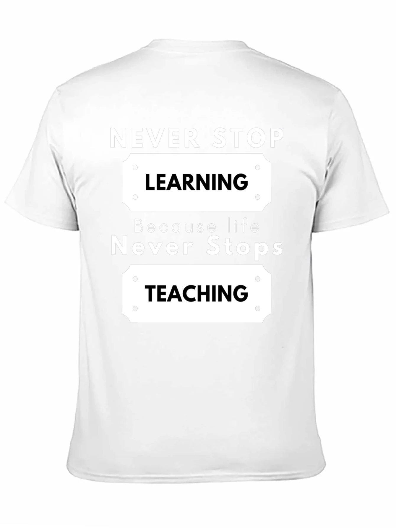 Rebbecca Never Stop Learning Black Graphic T-Shirt