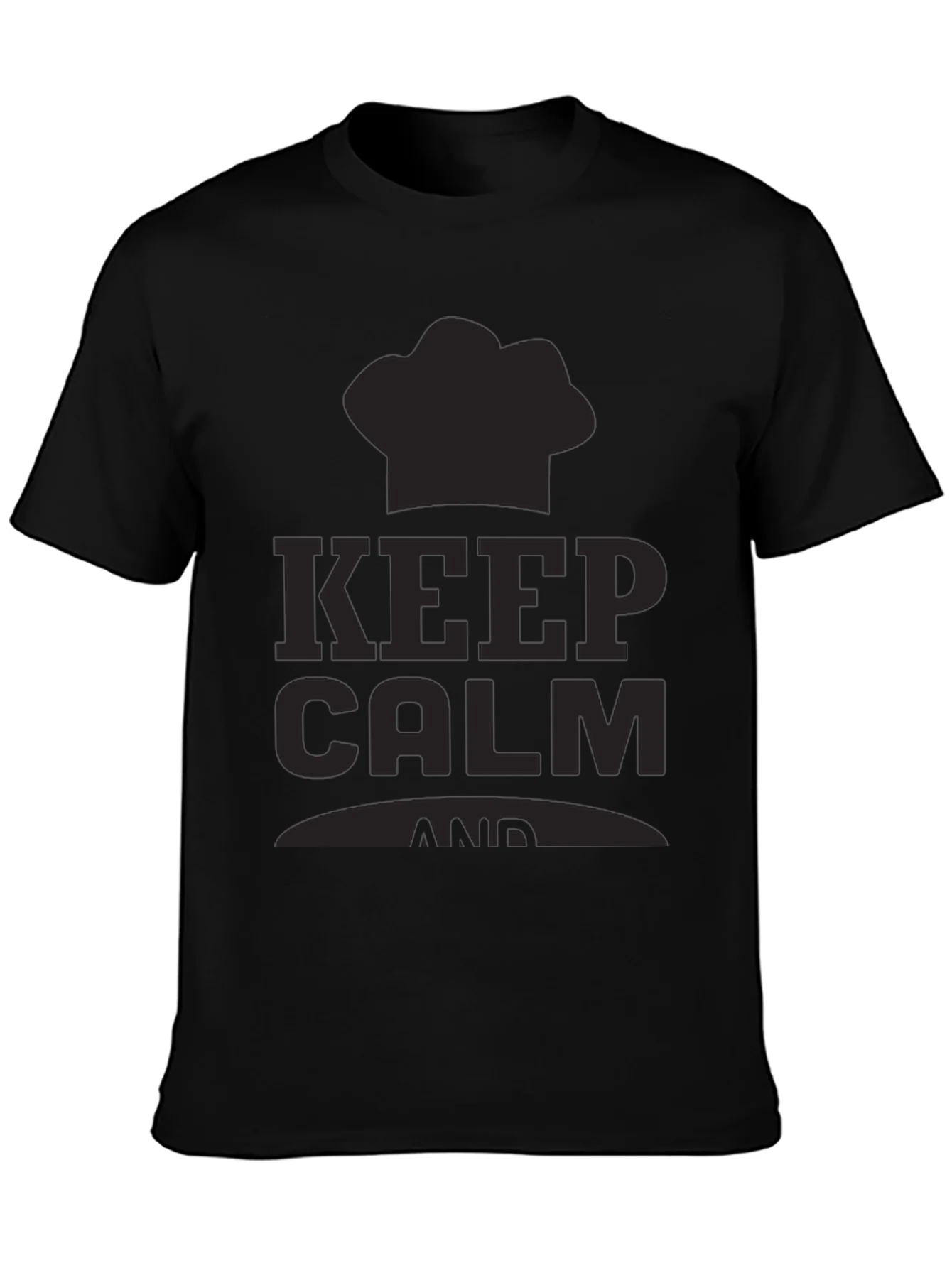 Rebbecca Keep Calm Chef T-Shirt - Black