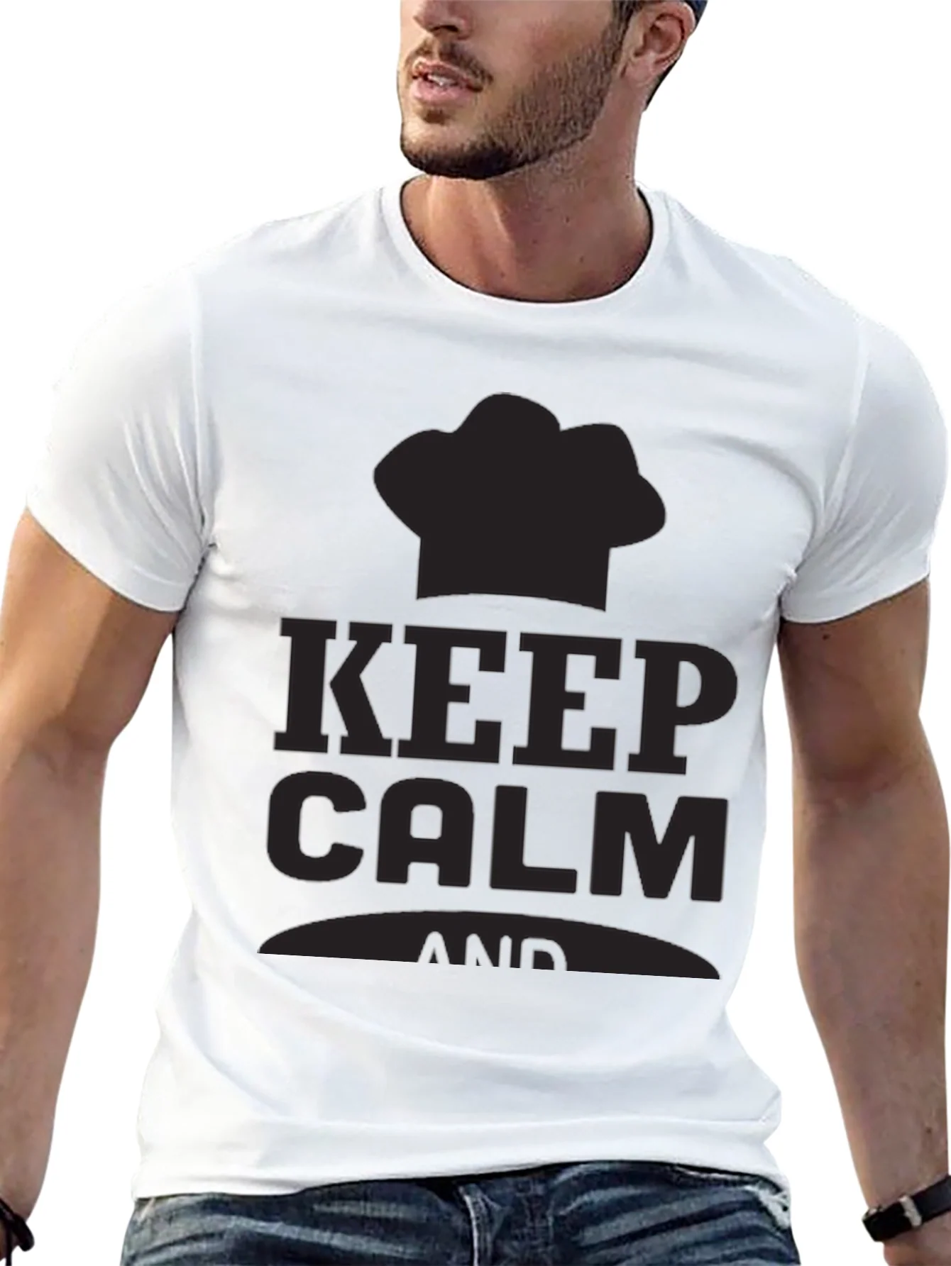 Rebbecca Keep Calm Chef T-Shirt - Black