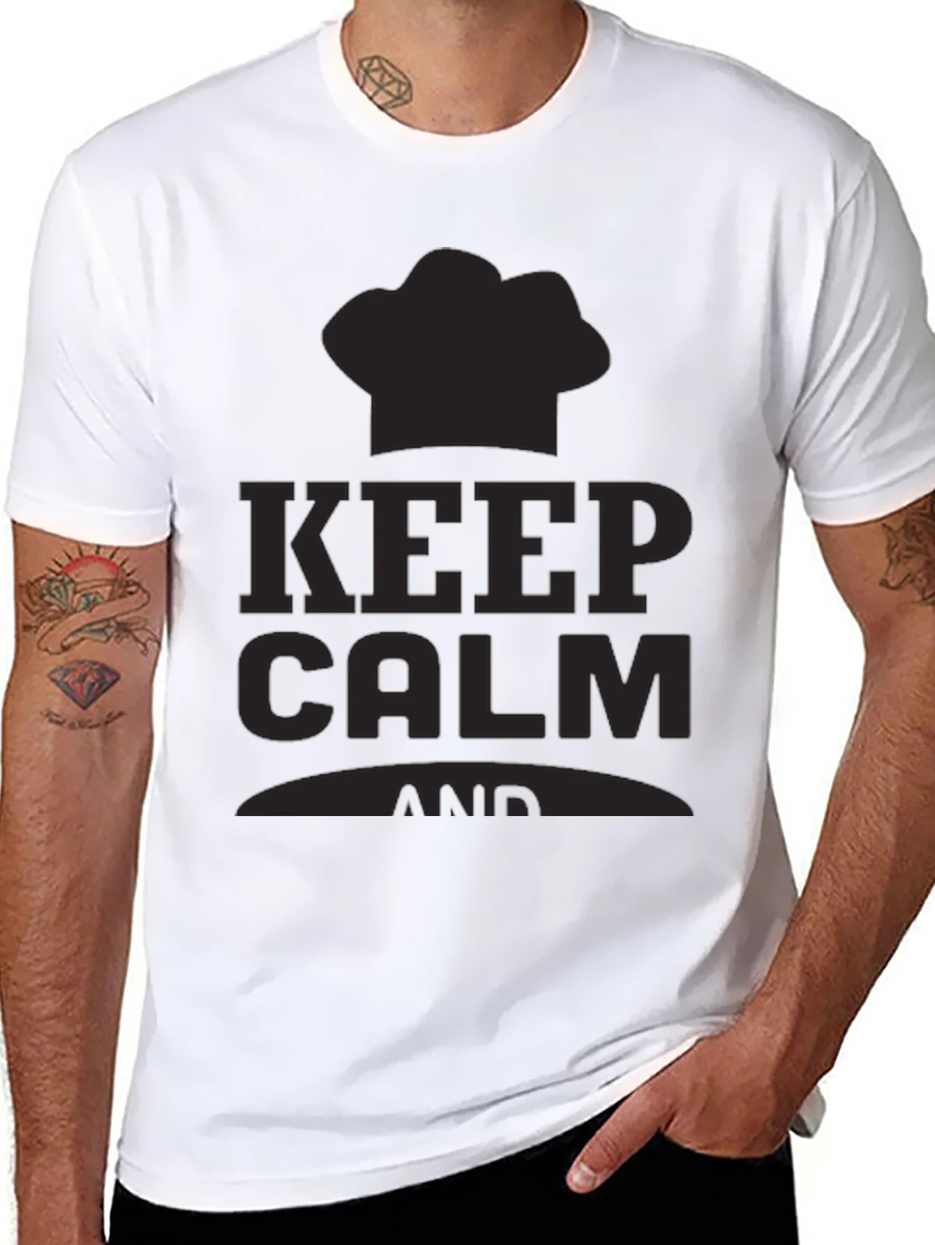 Rebbecca Keep Calm Chef T-Shirt - Black