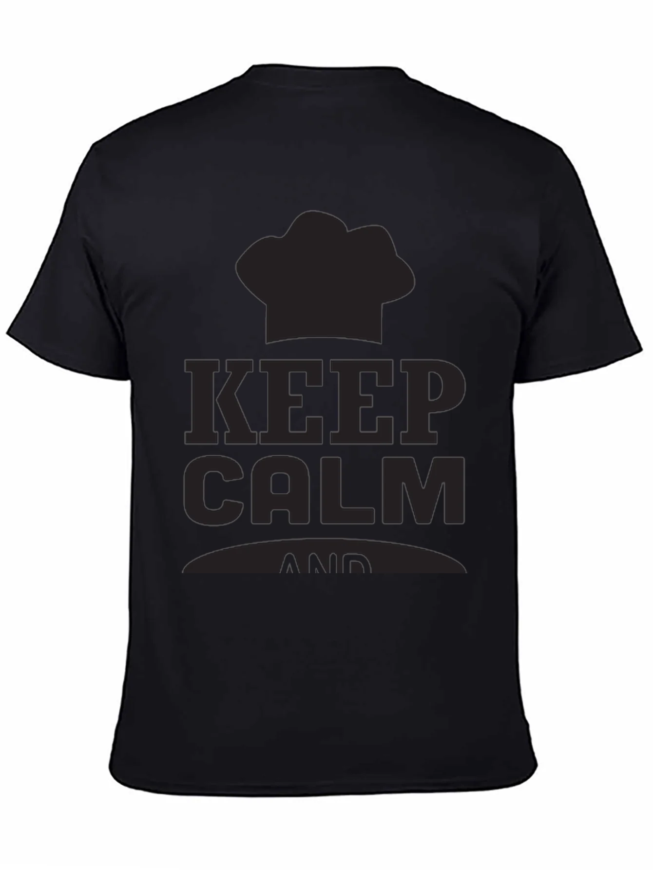 Rebbecca Keep Calm Chef T-Shirt - Black