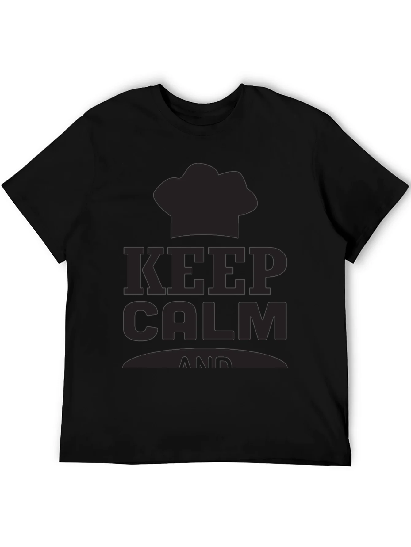 Rebbecca Keep Calm Chef T-Shirt - Black