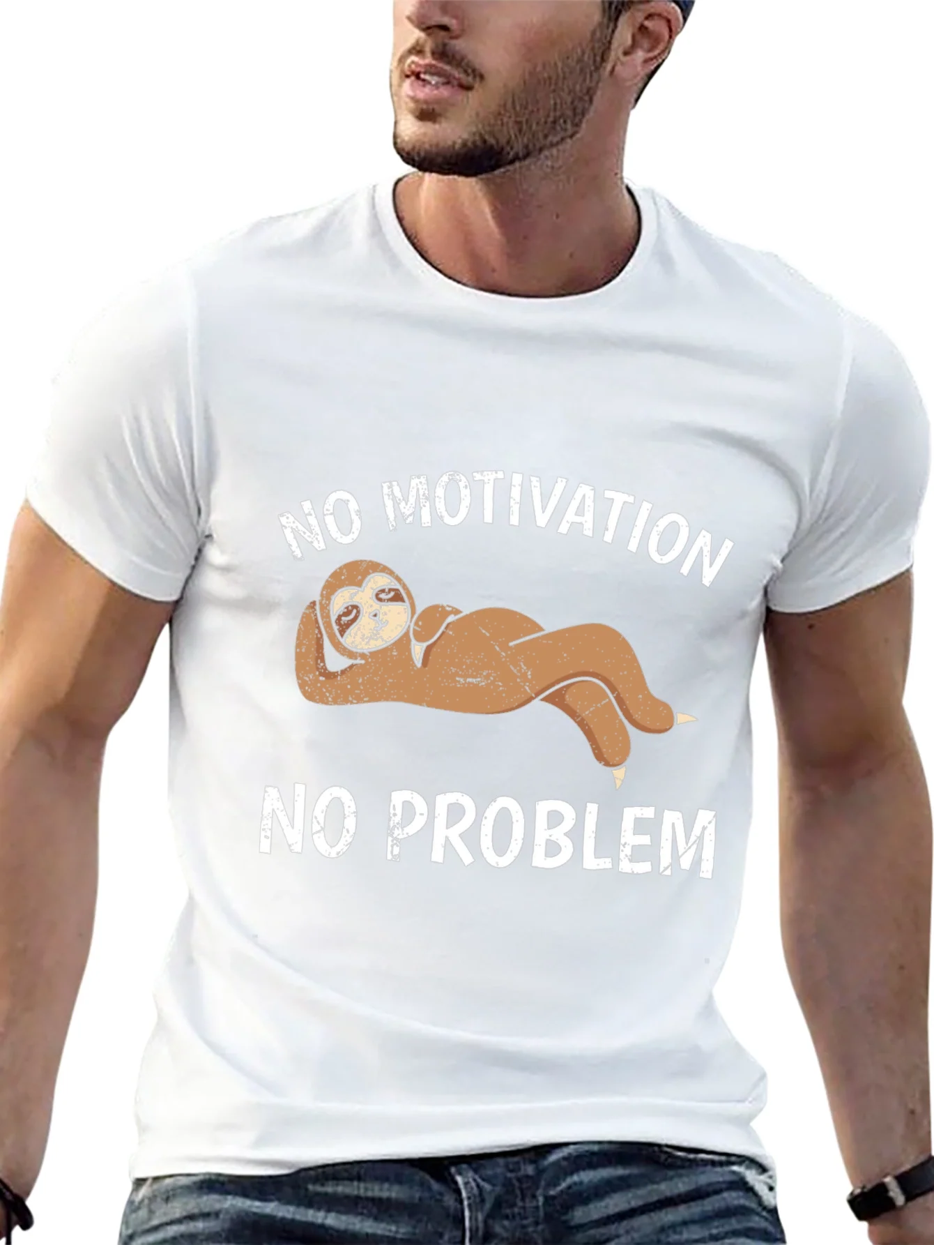 Rebbecca No Motivation No Problem Sloth Graphic Tee