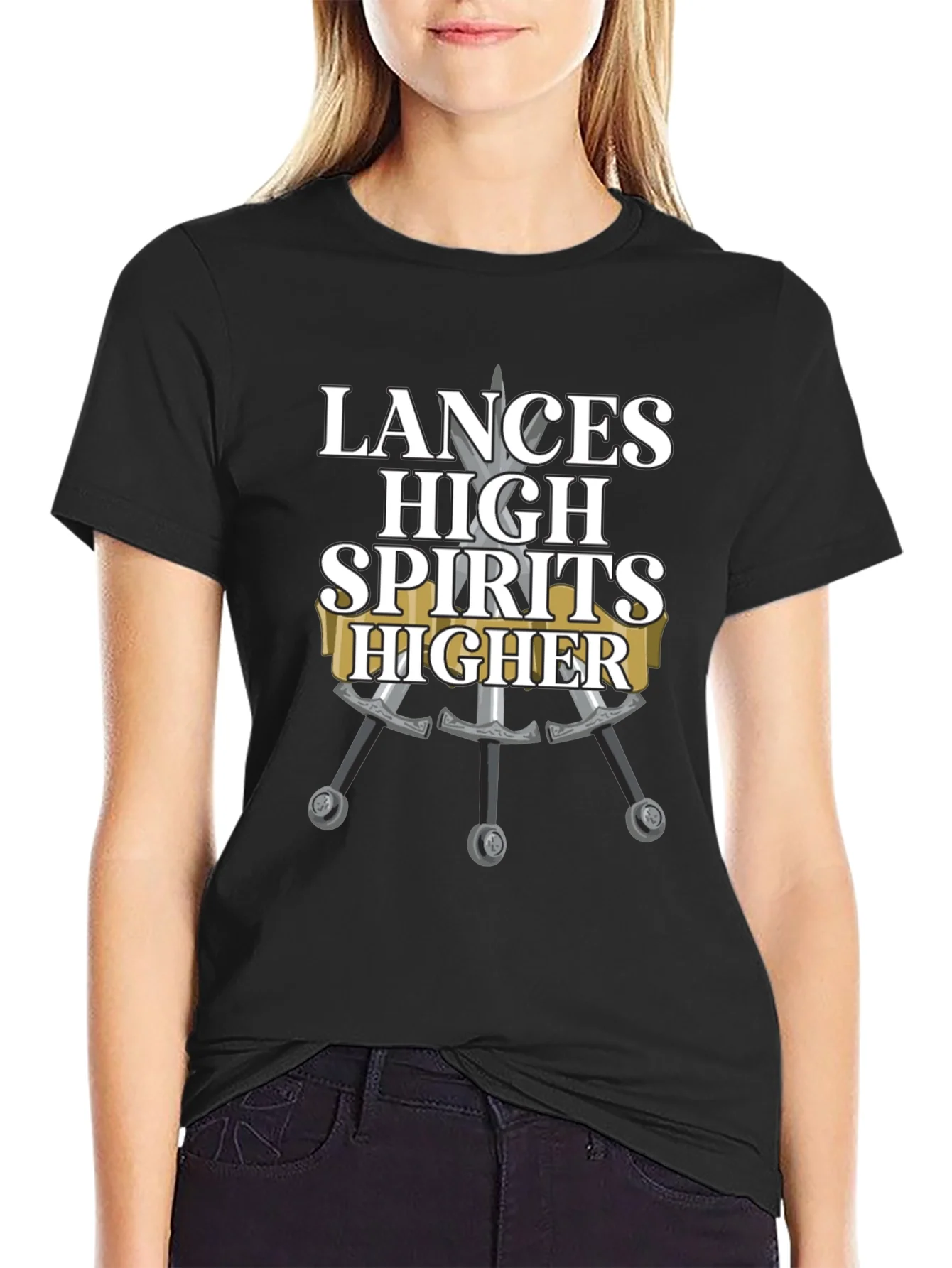 Camiseta Negra Lances High Spirits Higher