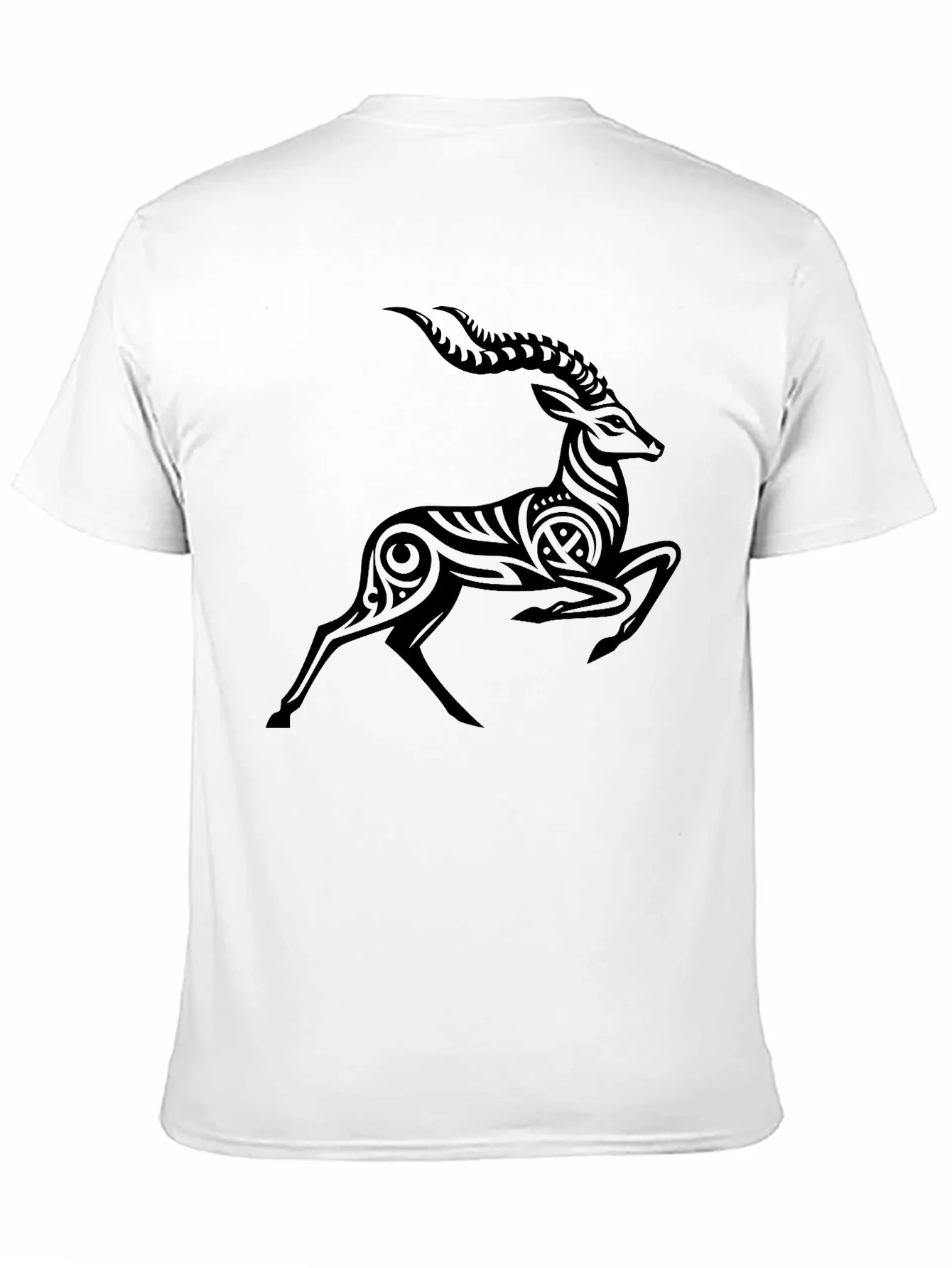 Rebbecca Tribal Antelope Graphic Black T-Shirt