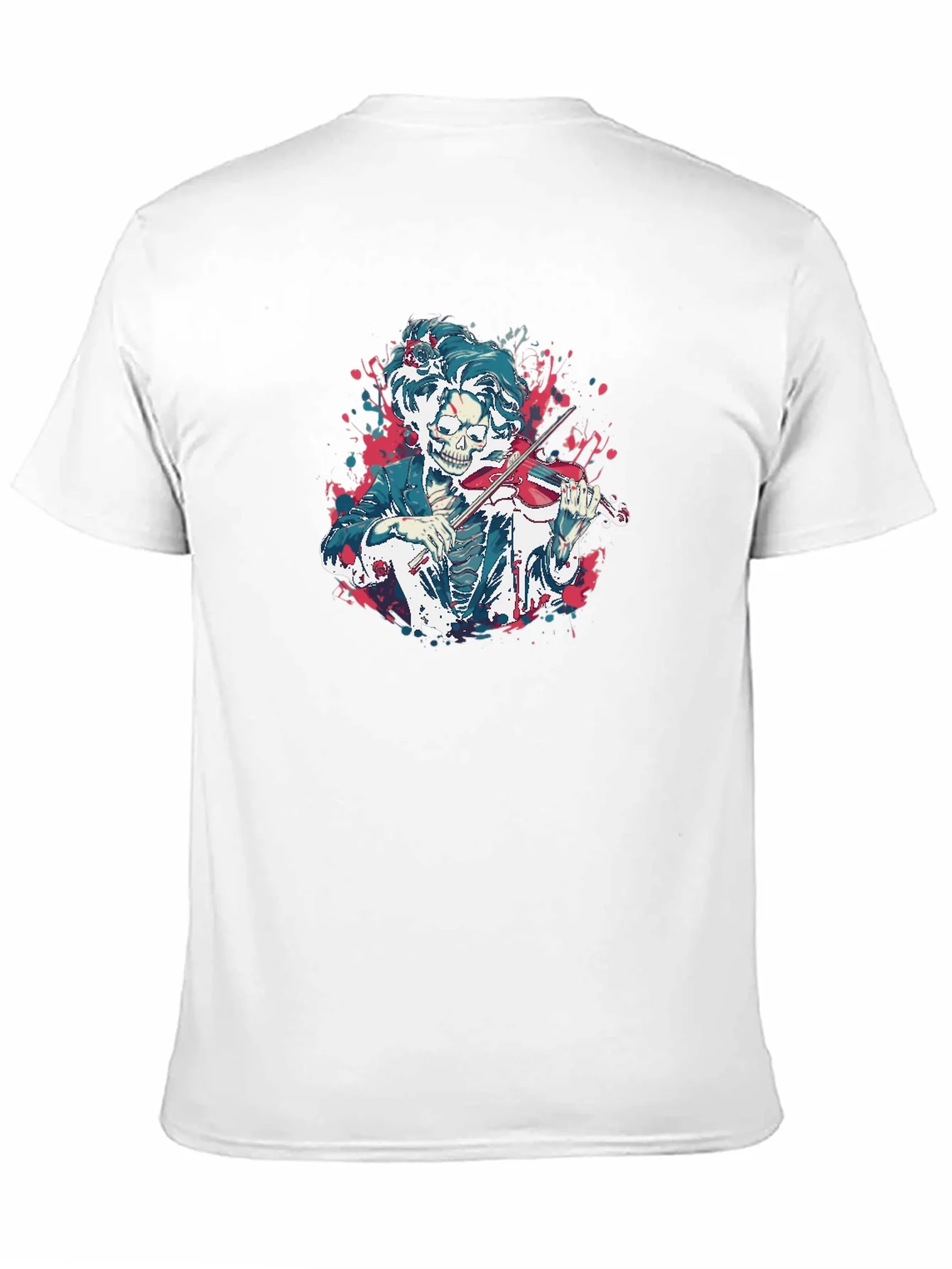 Rebbecca Skeleton Violinist Graphic Tee - Black