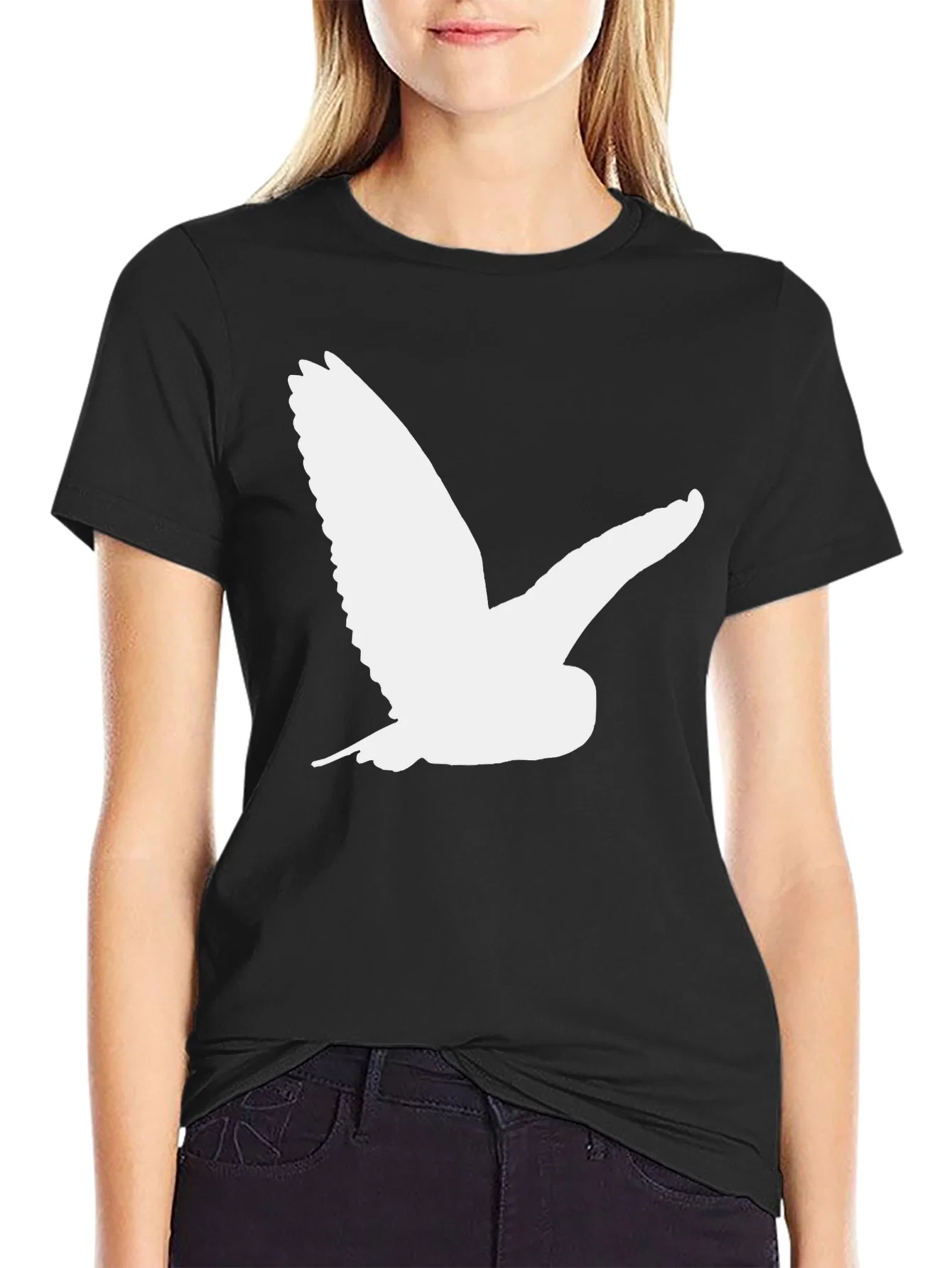Rebbecca Owl Silhouette T-Shirt - Classic Black Tee