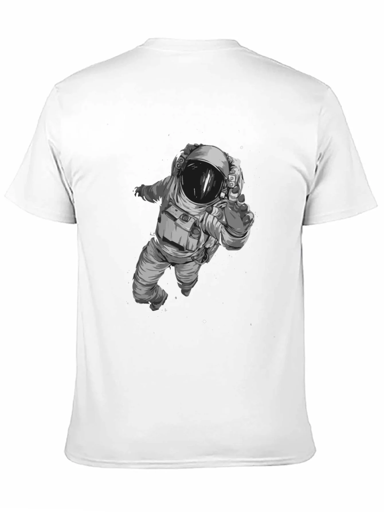 Camiseta Negra con Estampado de Astronauta
